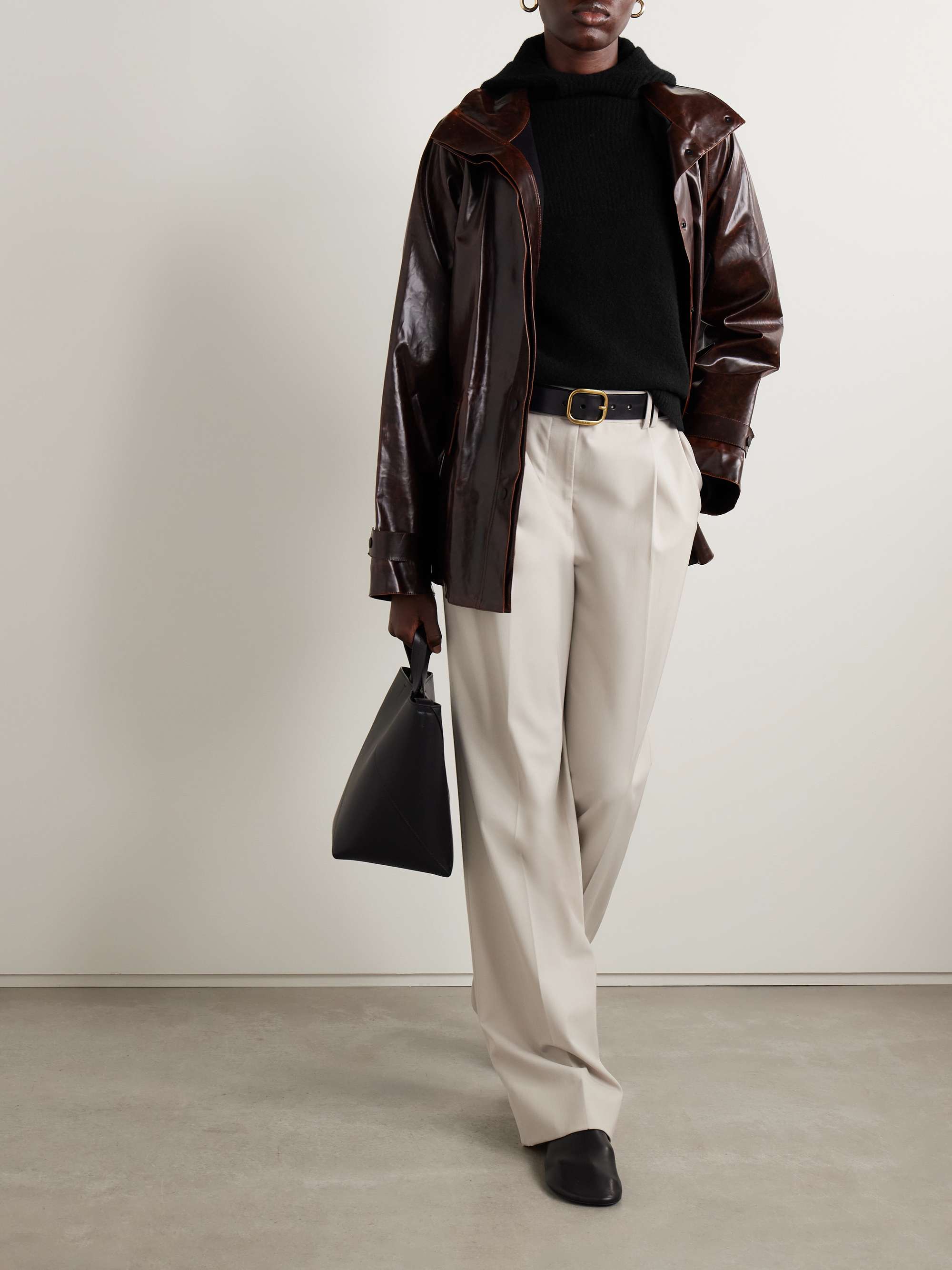 Greta ribbed cashmere hoodie view