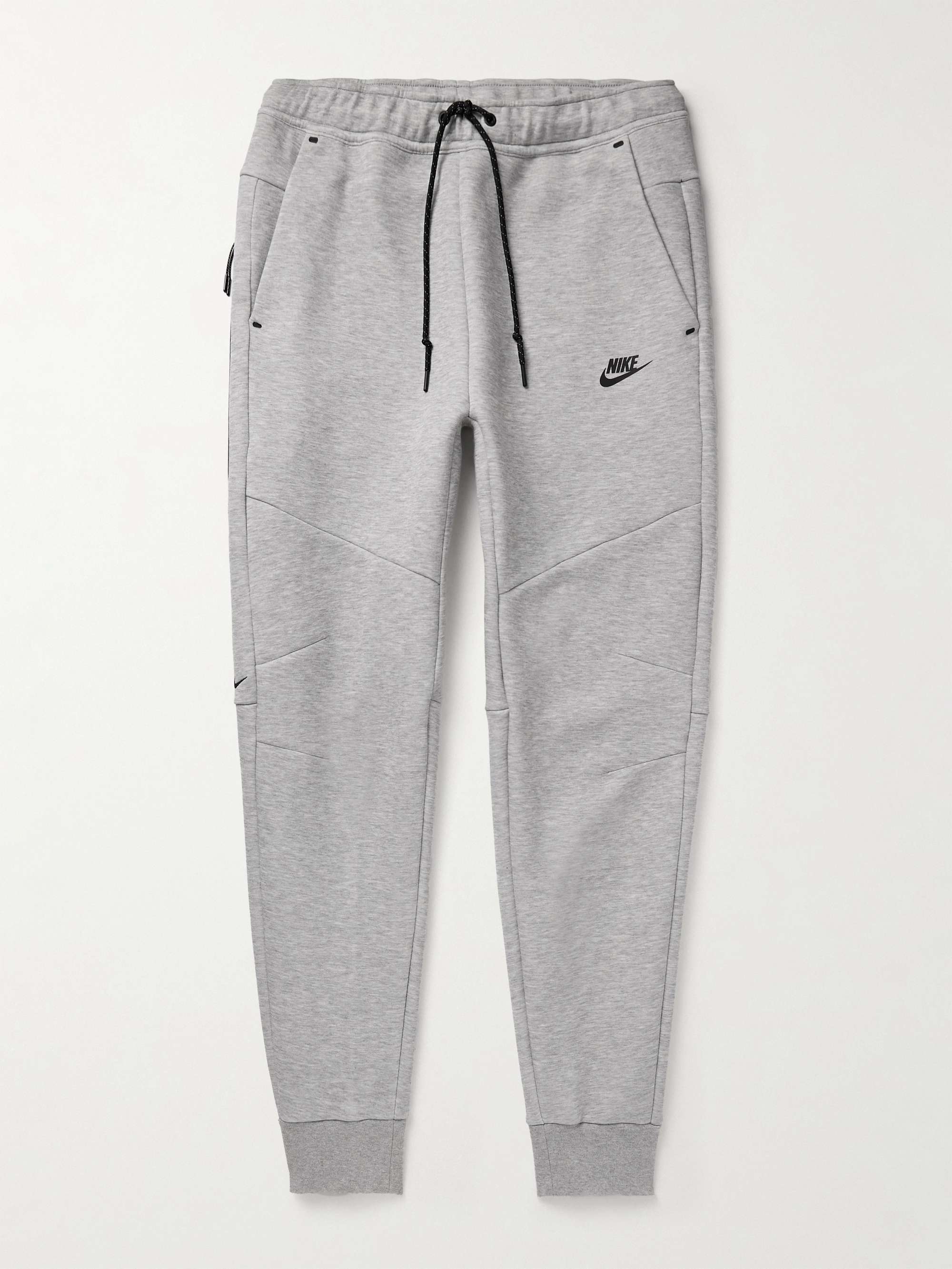 Slim-Fit Tapered Logo-Print Cotton-Blend Tech Fleece Sweatpants view