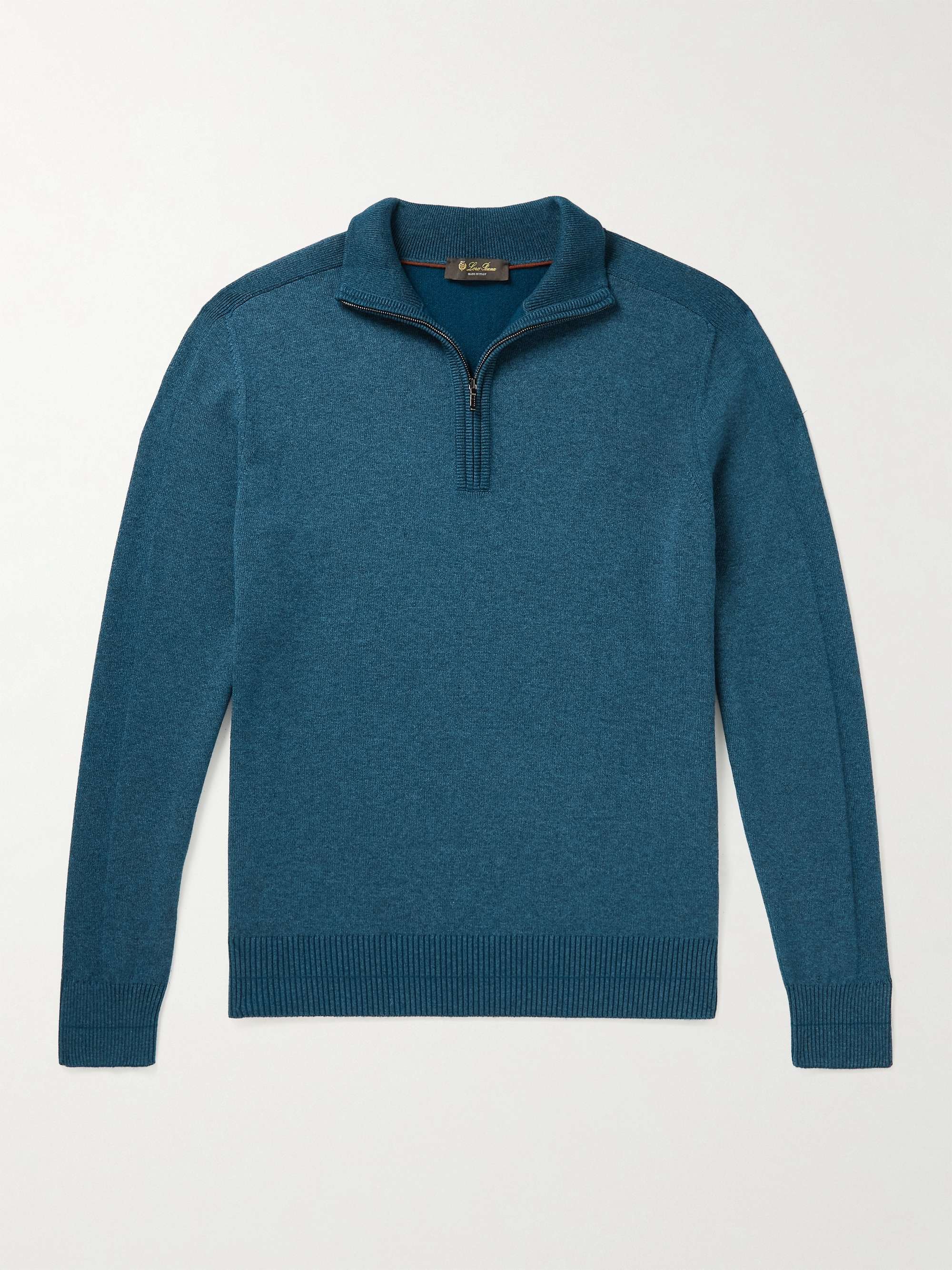 Half-Zip Cashmere and Silk-Blend Sweater view