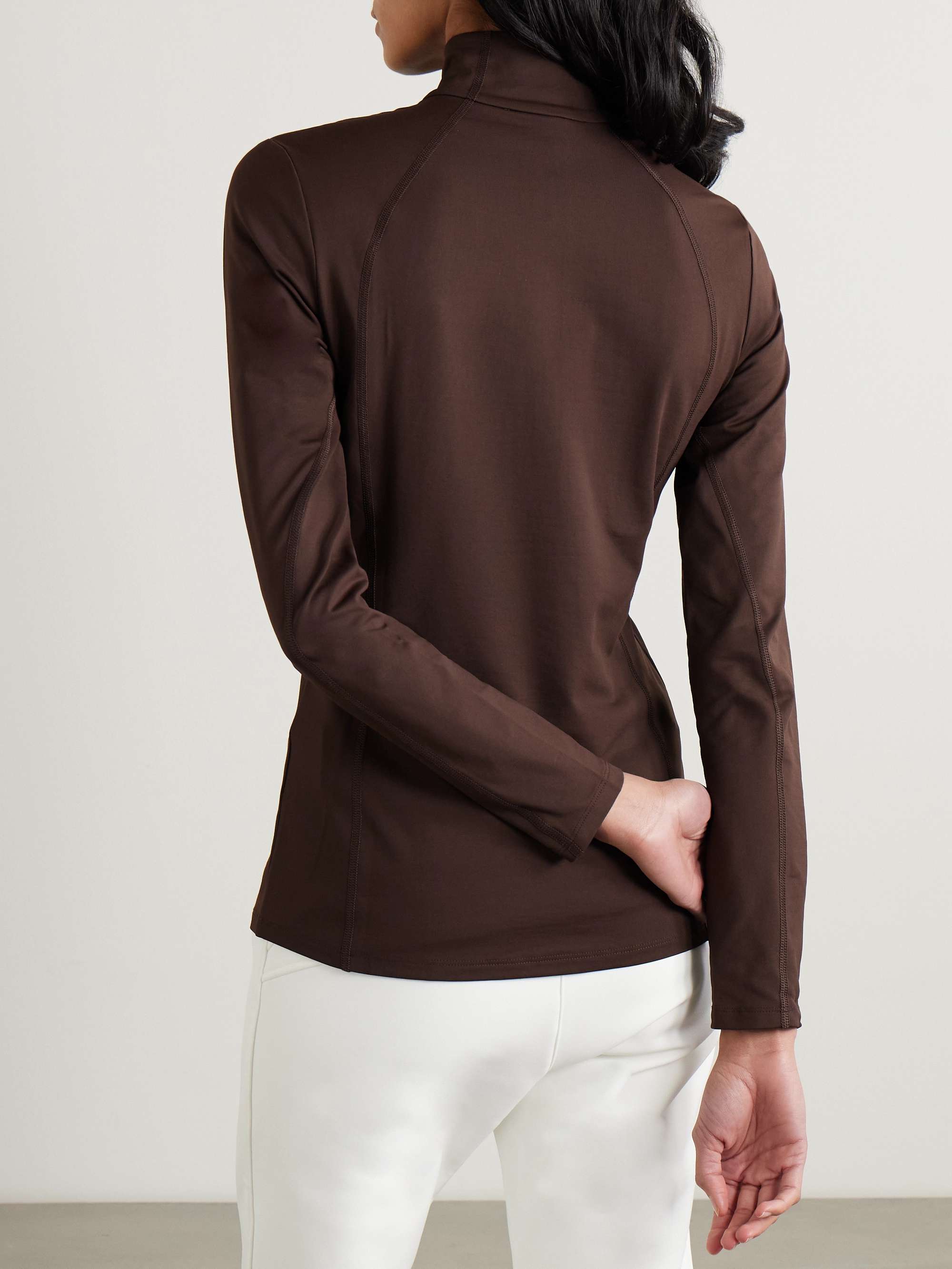 Medita stretch-jersey turtleneck top view