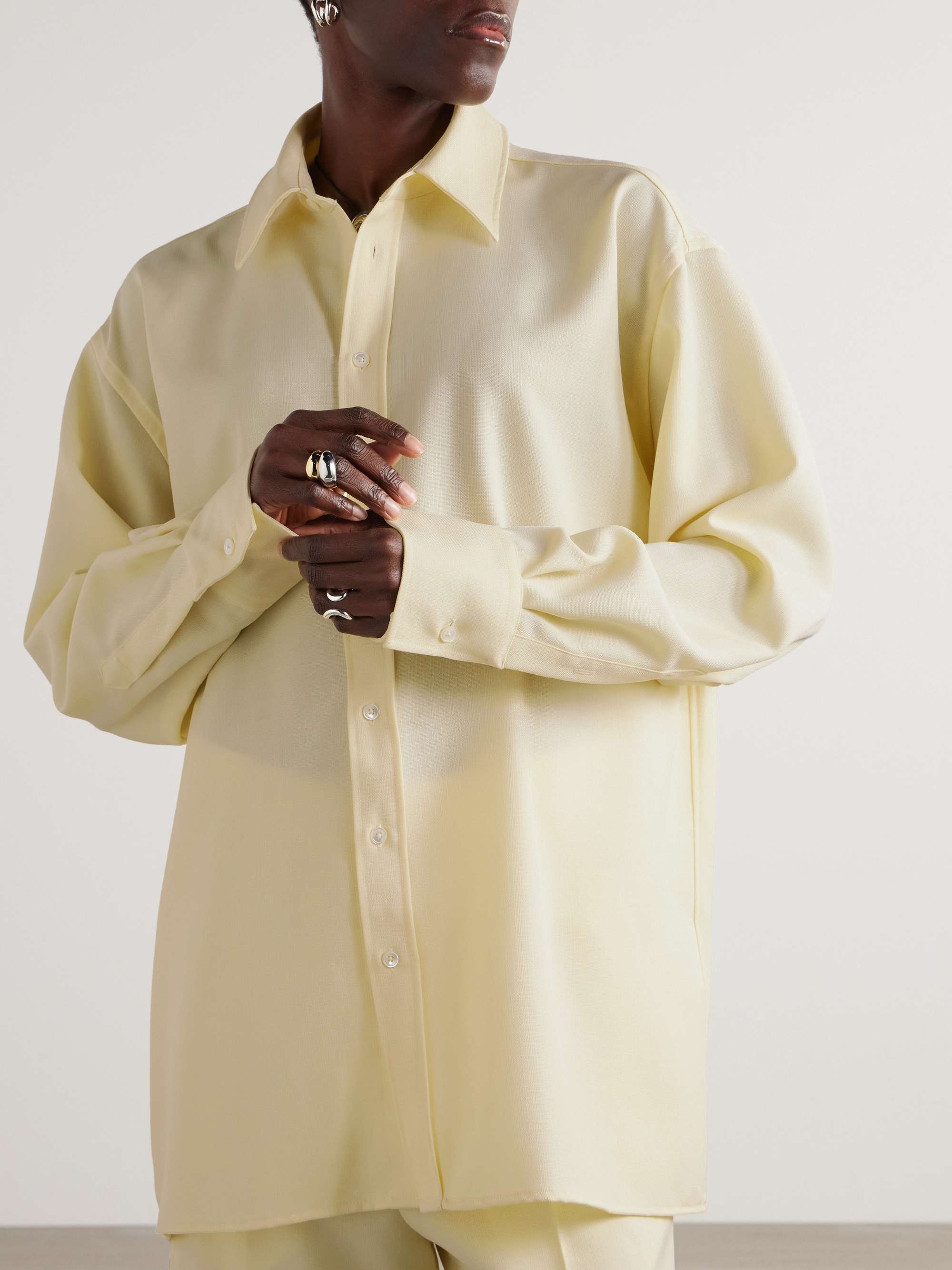 Oversized wool shirt view