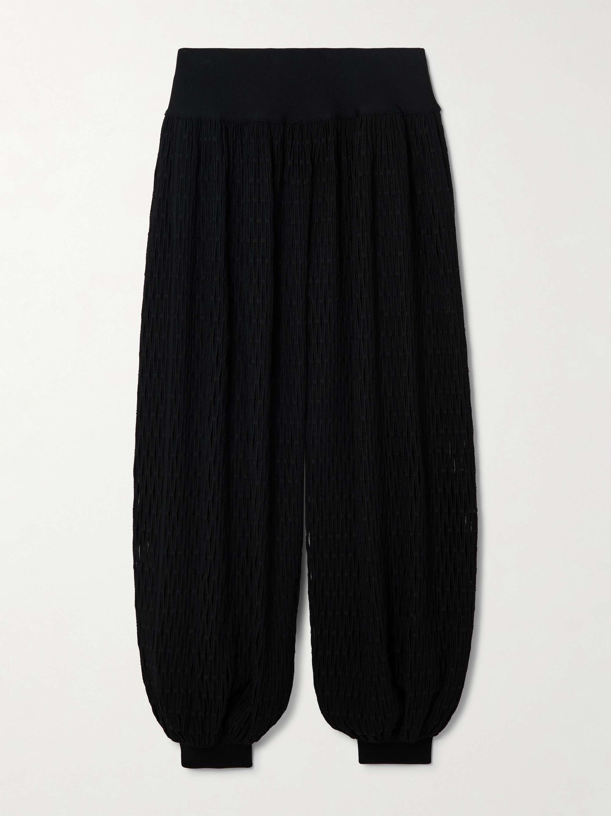 Open-knit tapered pants view