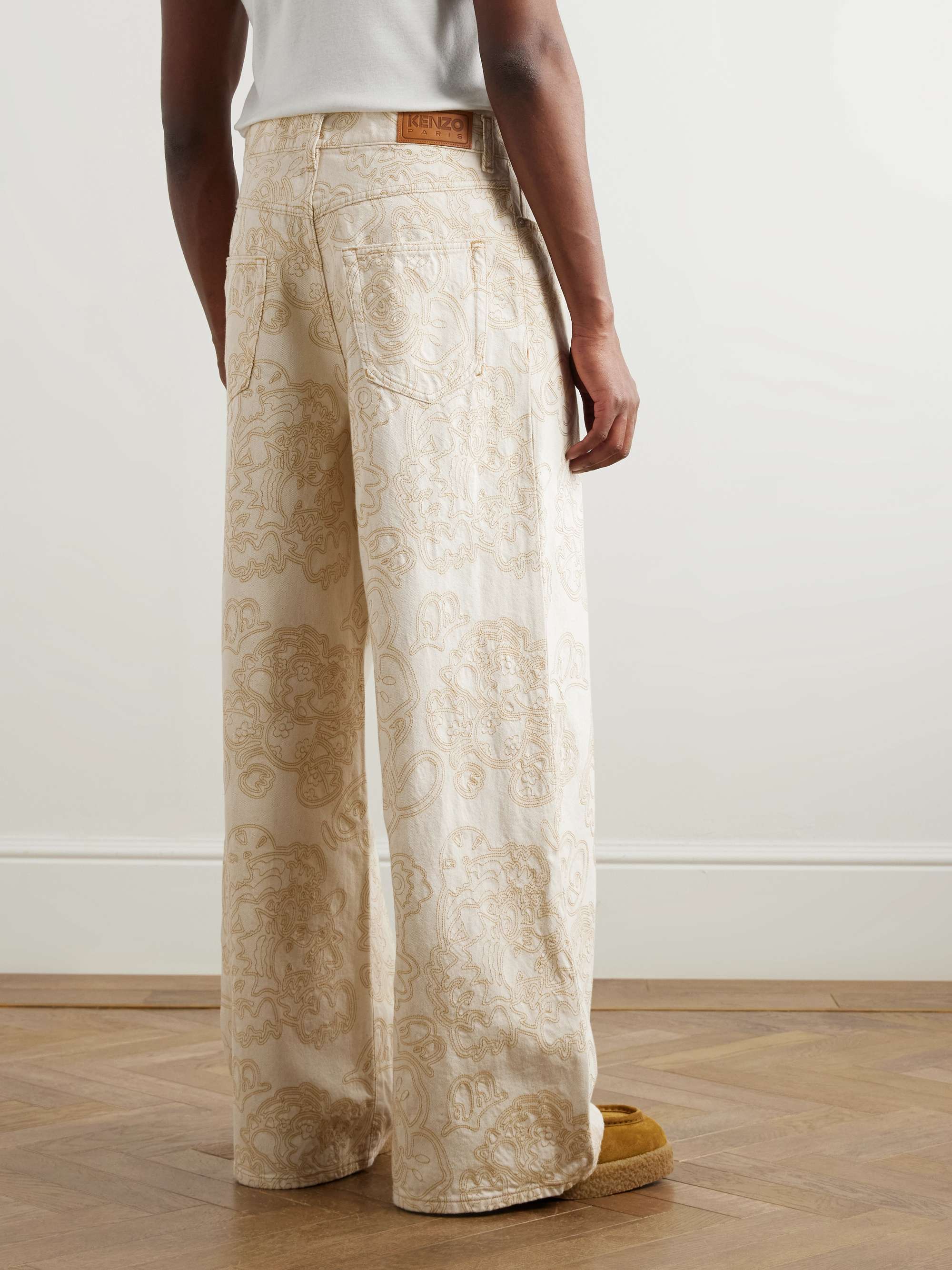 + Verdy Wide-Leg Pleated Embroidered Jeans view