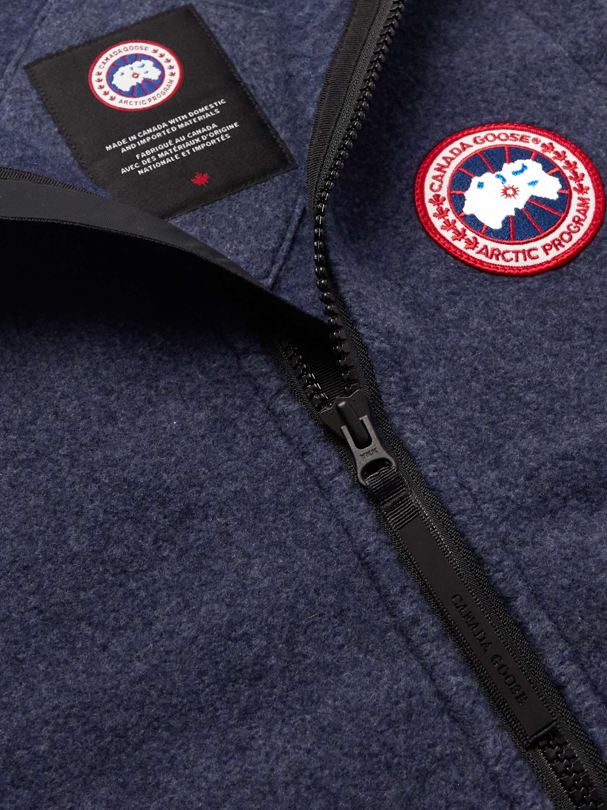 Mersey Logo-Appliquéd Wool-Blend Fleece Gilet view