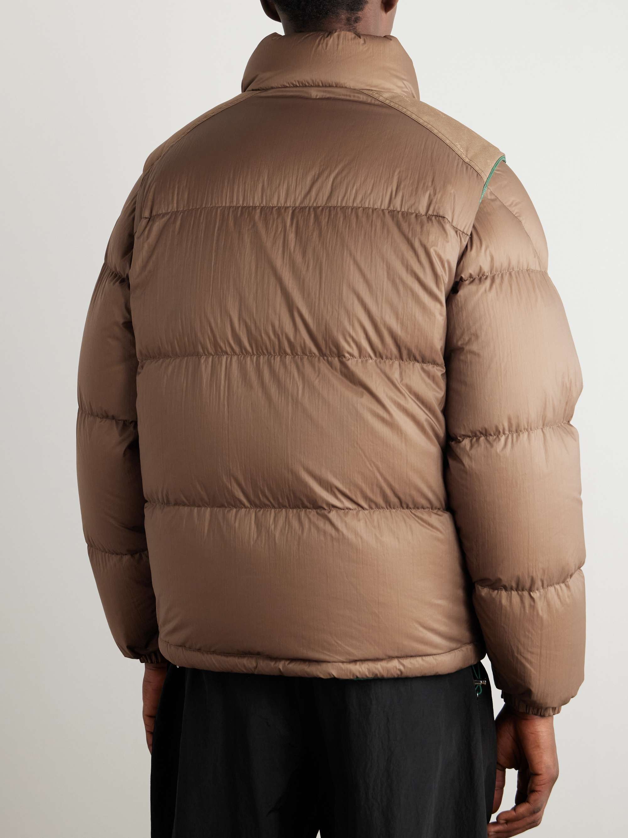 Reversible Convertible Canvas-Trimmed Quilted Shell Down Jacket view