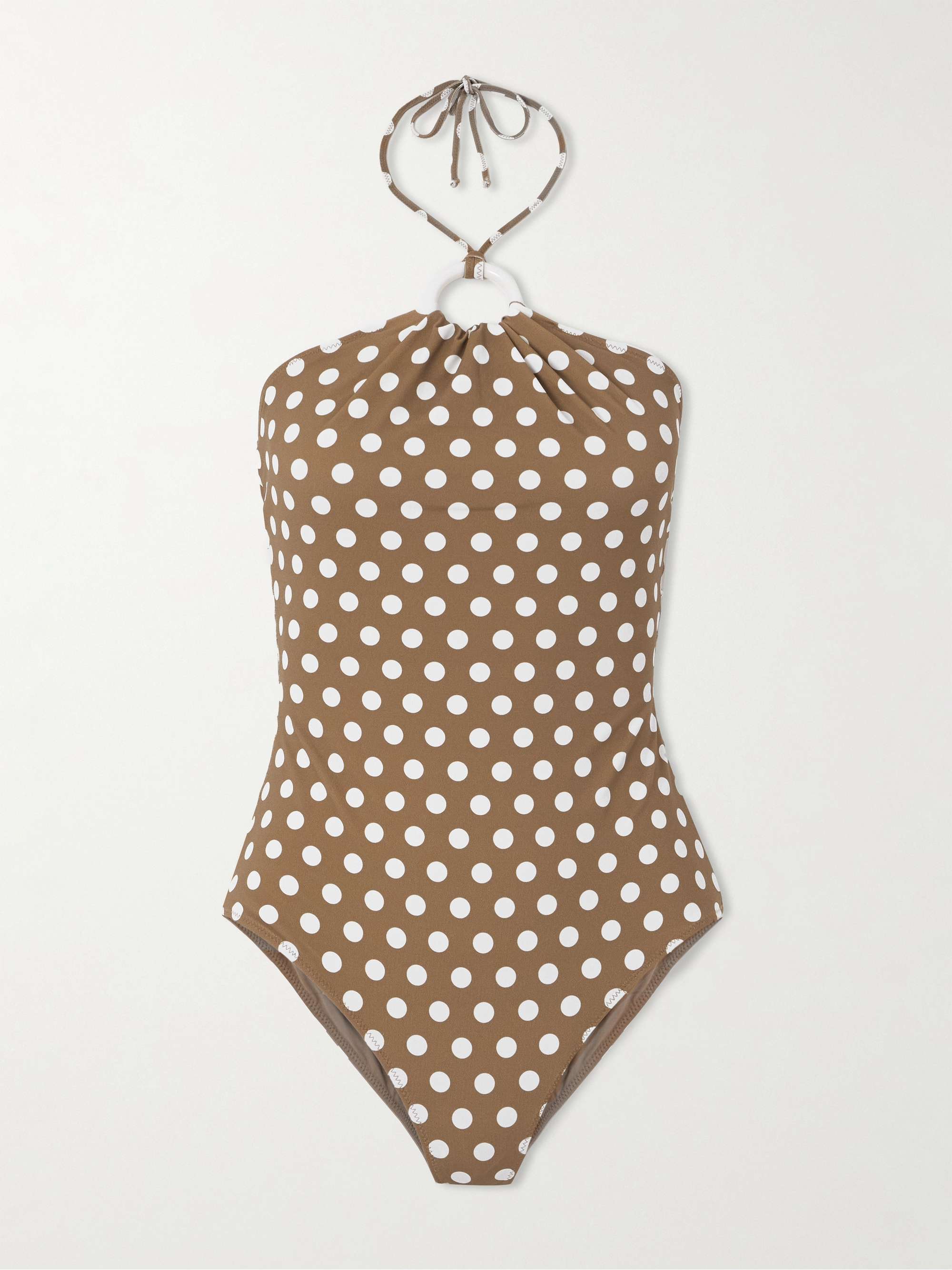 Avalon polka-dot halterneck swimsuit view