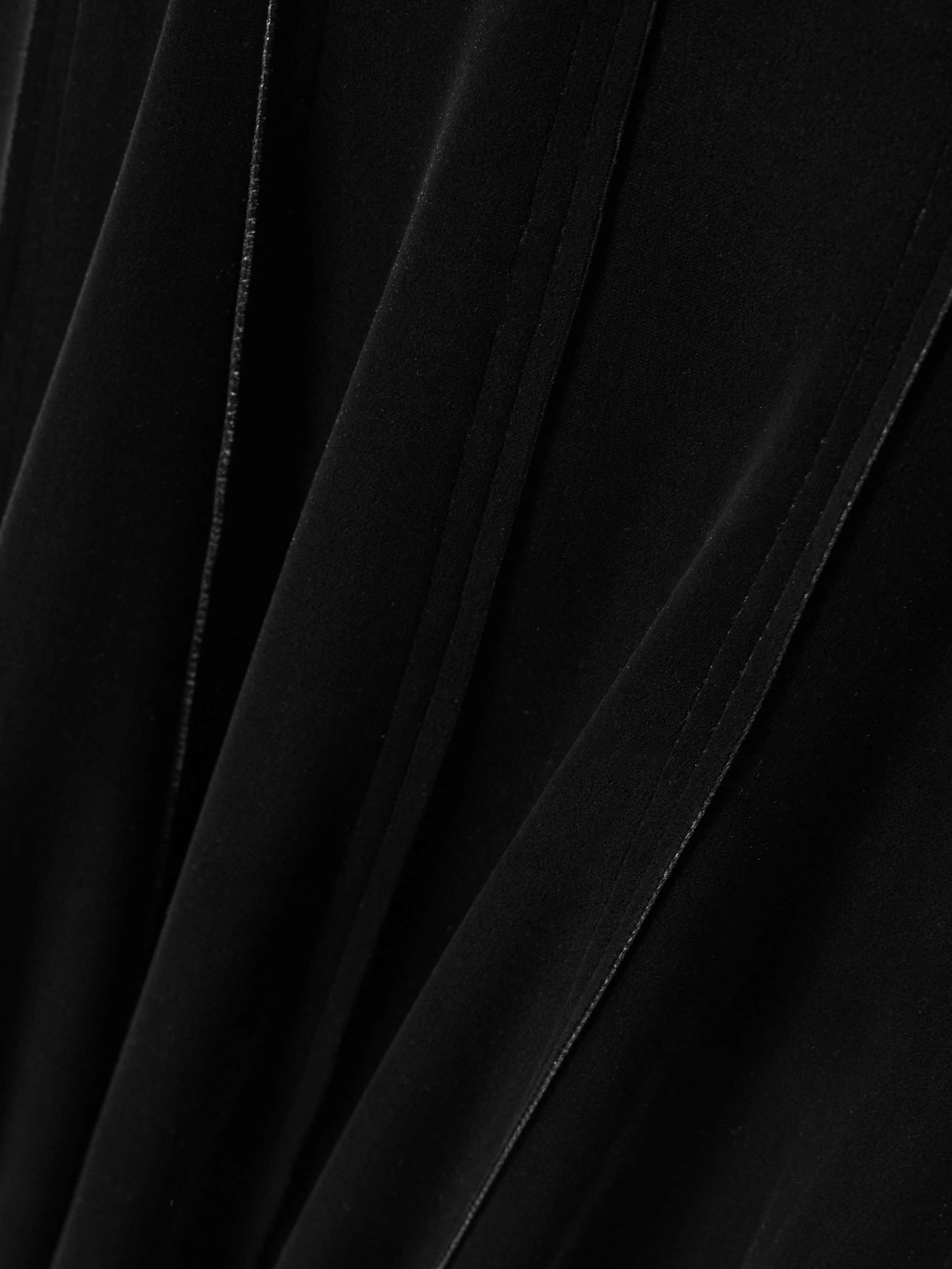 Grace paneled stretch-velvet midi dress view
