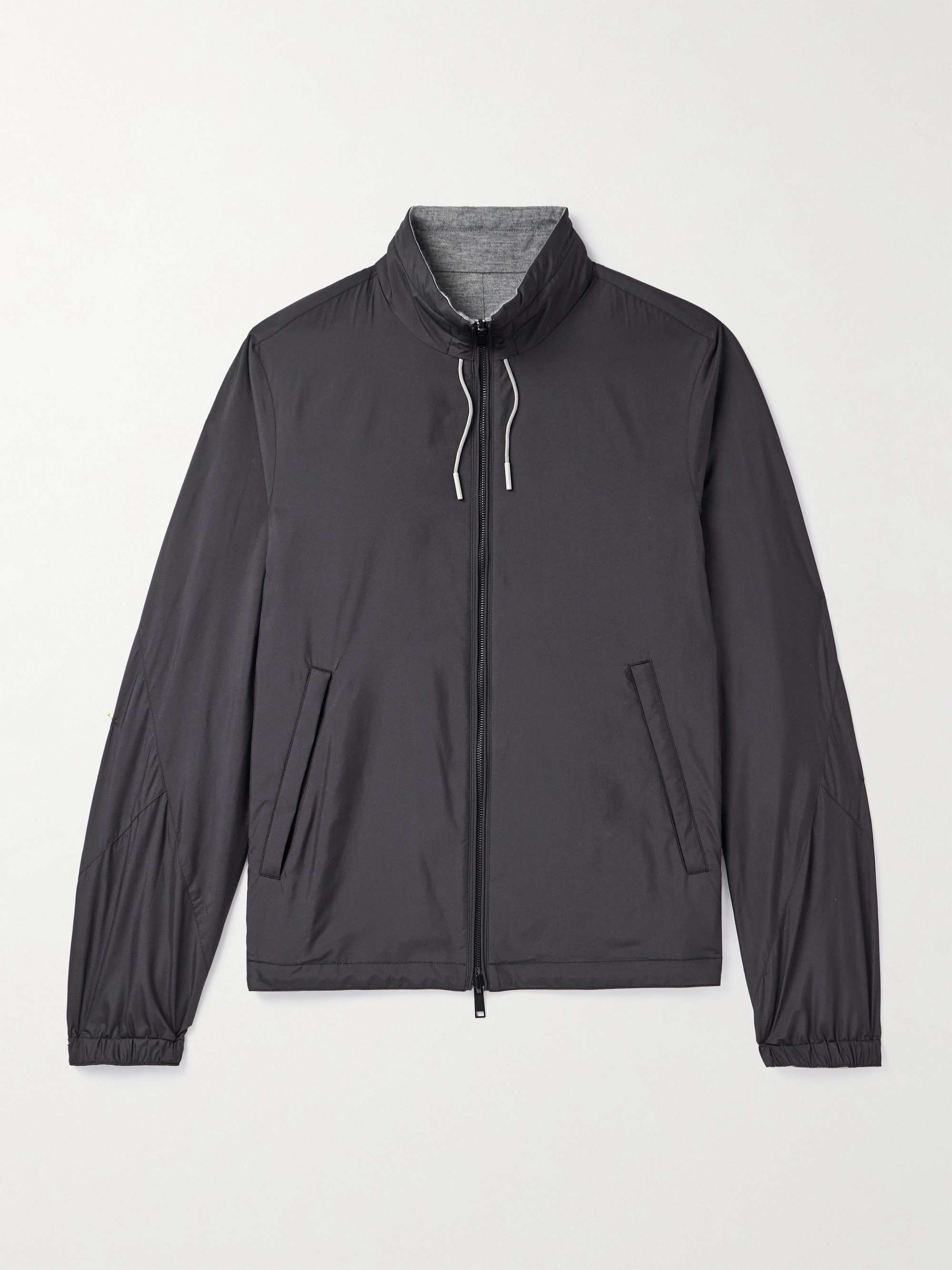 Reversible Shell and Cashmere, Cotton and Silk-Blend Jacket view