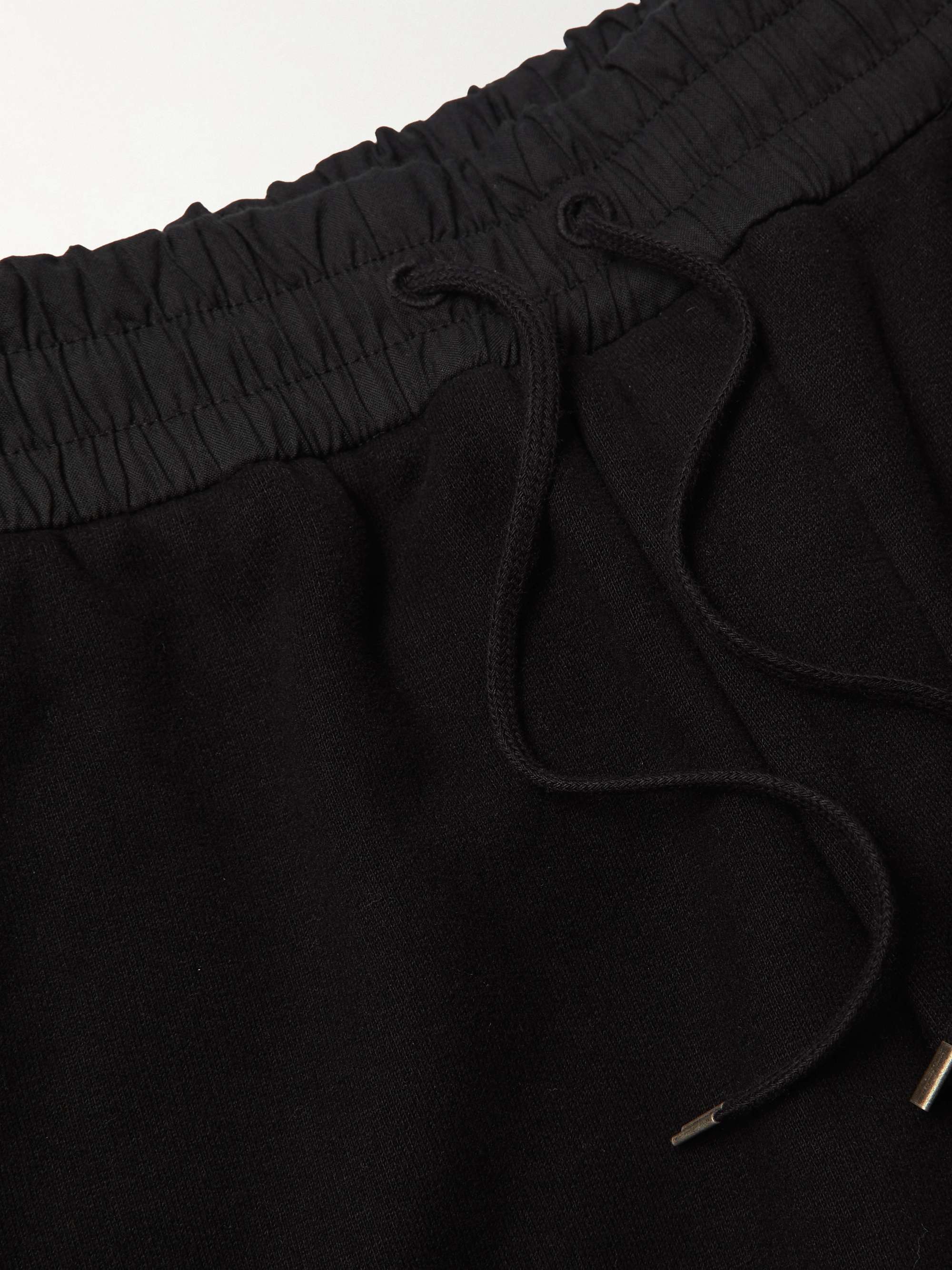 Straight-Leg Logo-Embroidered Cotton-Jersey Drawstring Shorts view