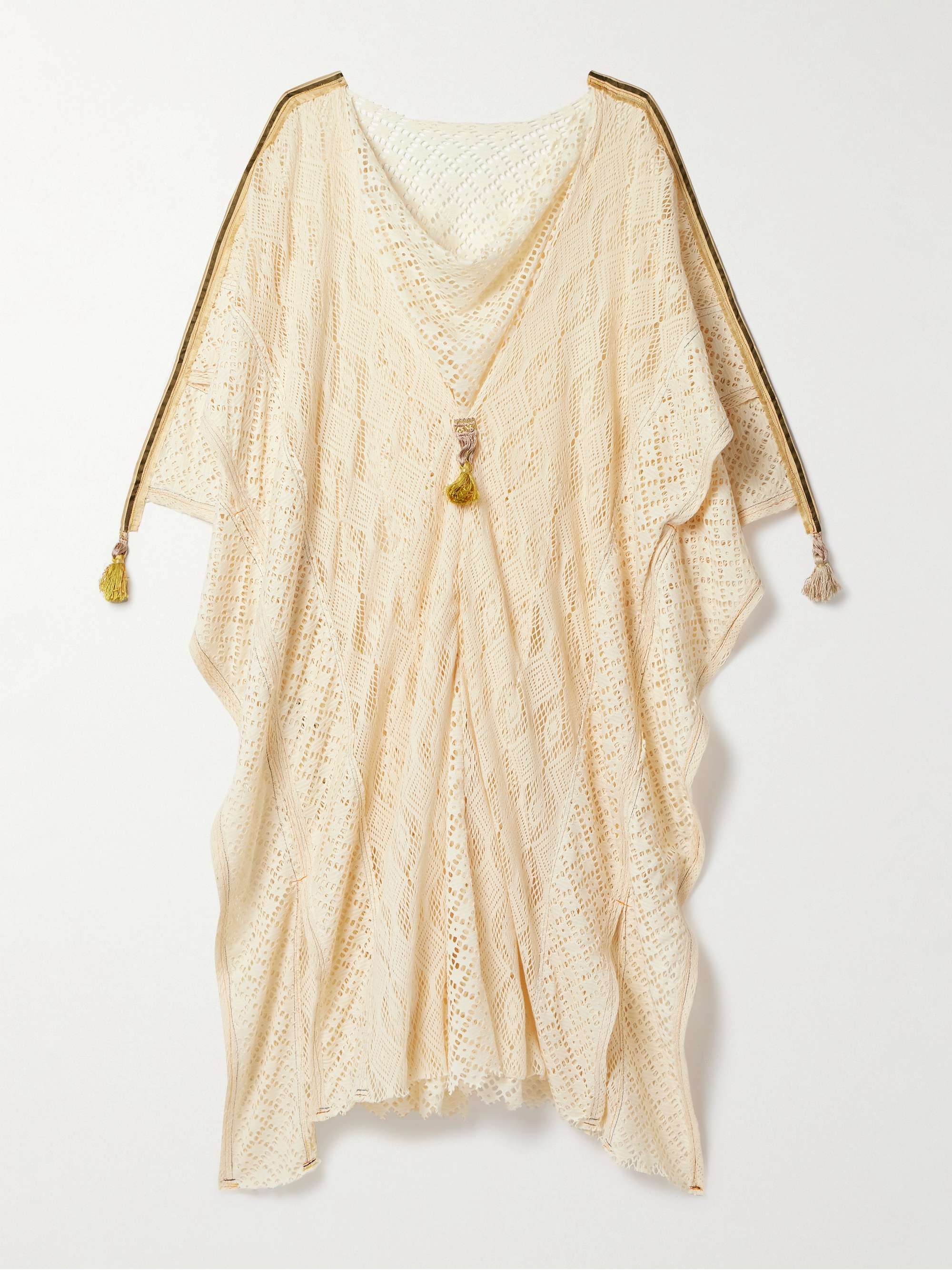 Tasseled lace kaftan view