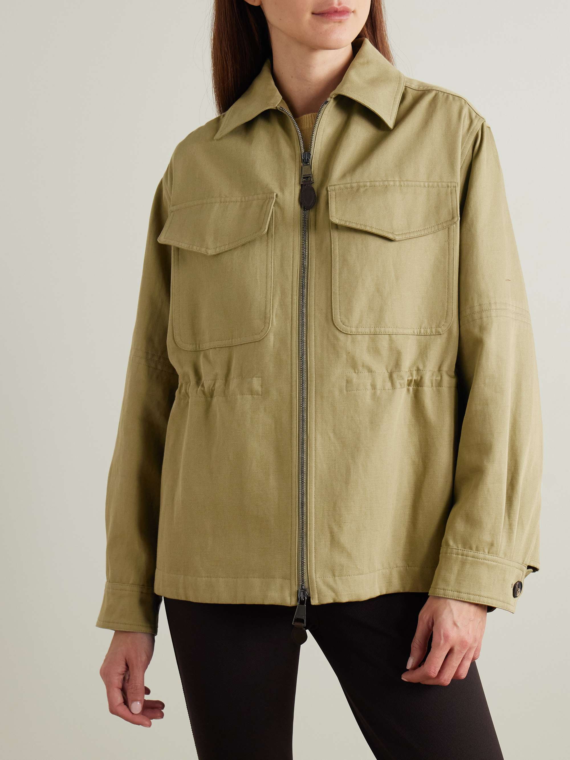 Alnwick cotton and linen-blend twill jacket view