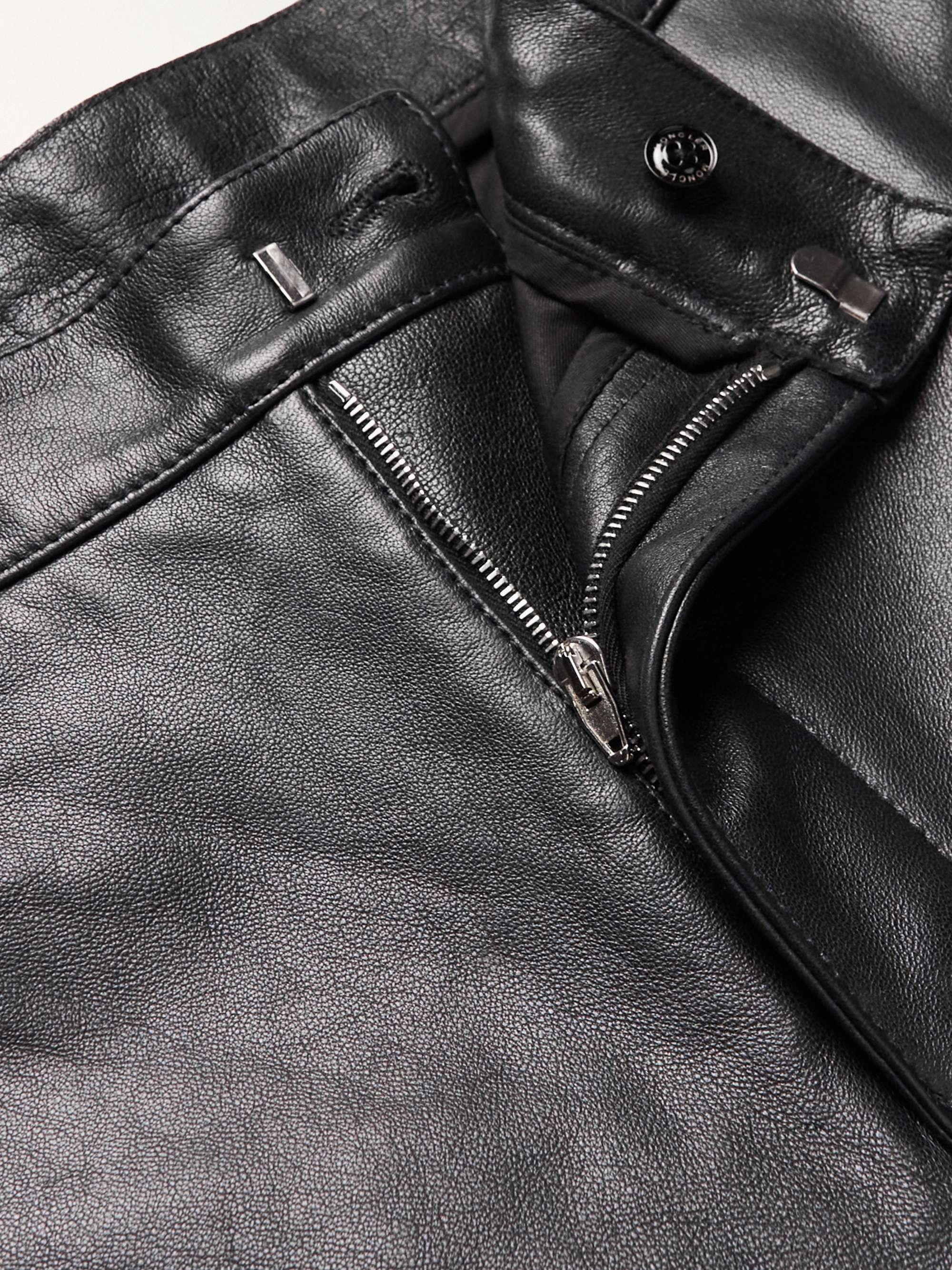 + Alyx Straight-Leg Panelled Zip-Embellished Leather Trousers view