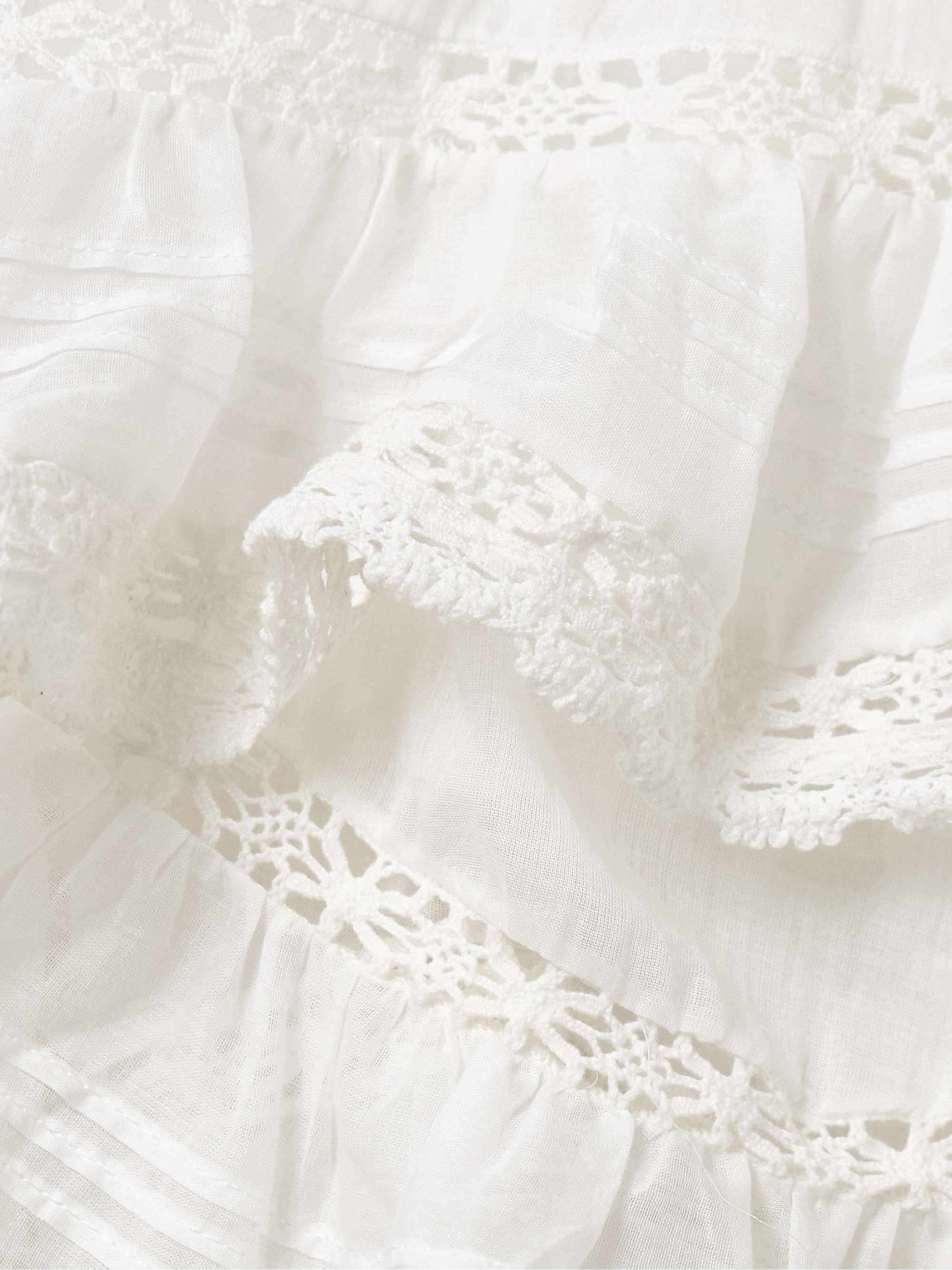 Geana tiered ruffled lace-trimmed cotton-voile shorts view