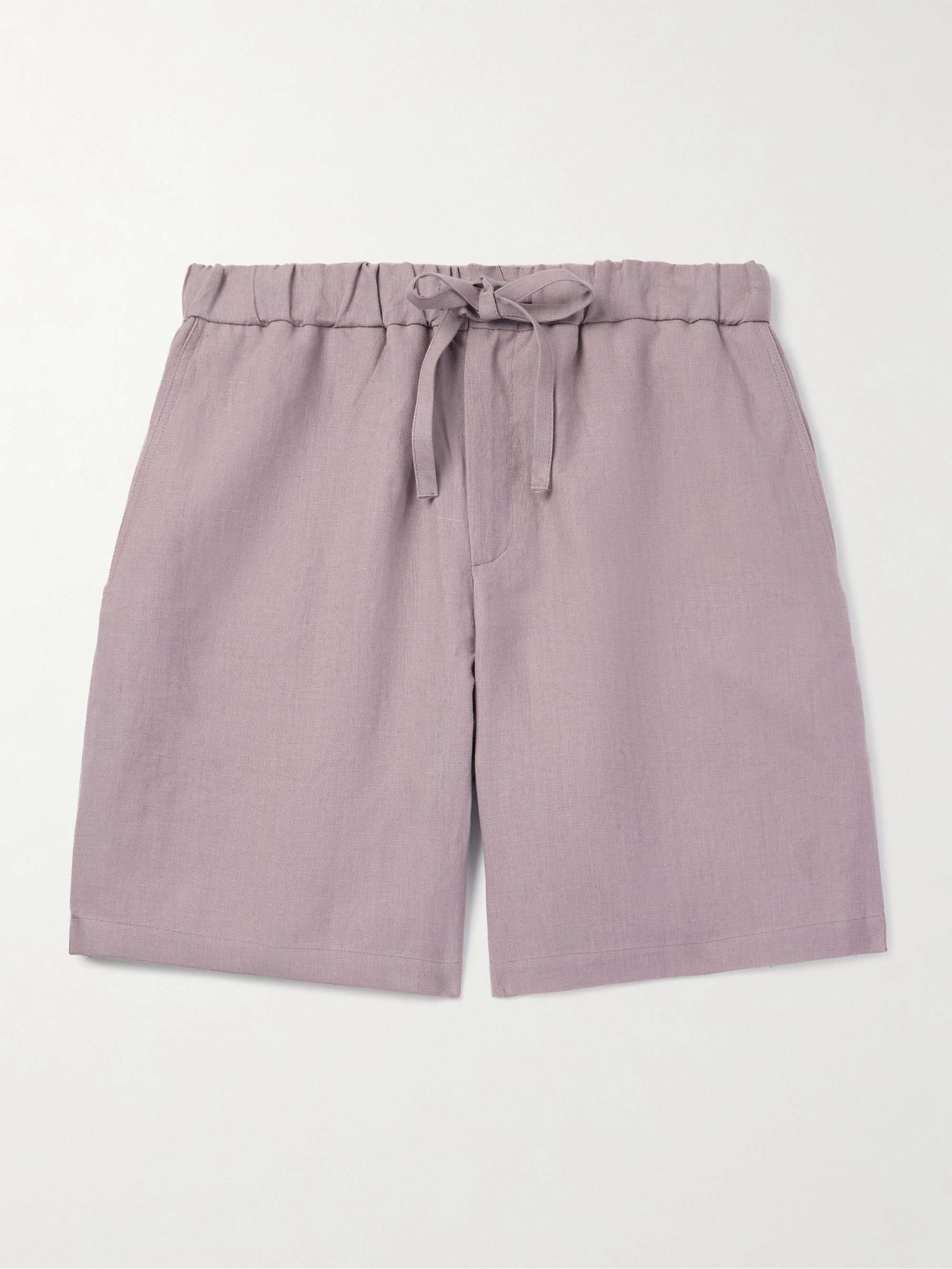 Lounge Straight-Leg Linen Shorts view