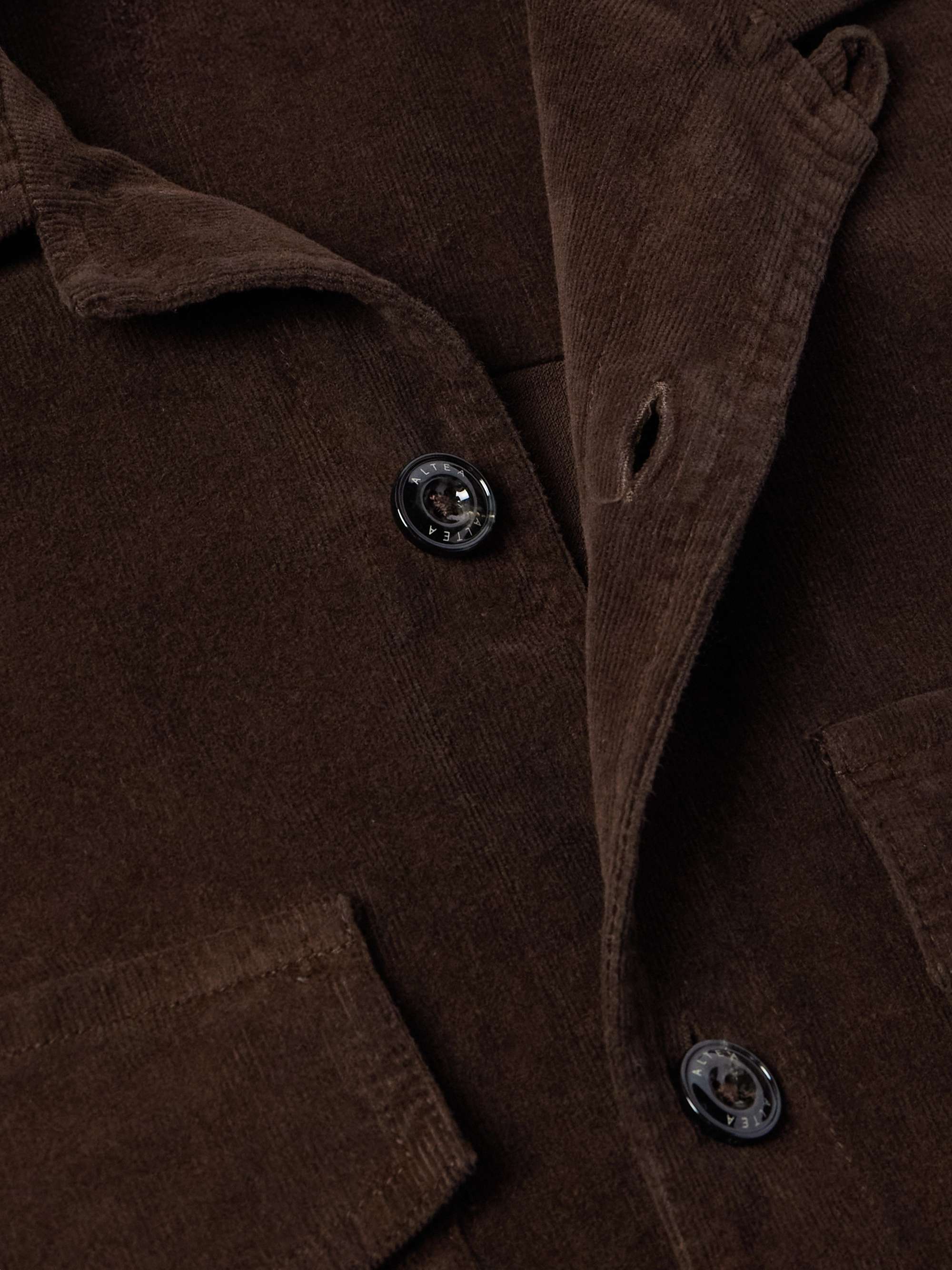 Convertible-Collar Cotton-Blend Corduroy Overshirt view