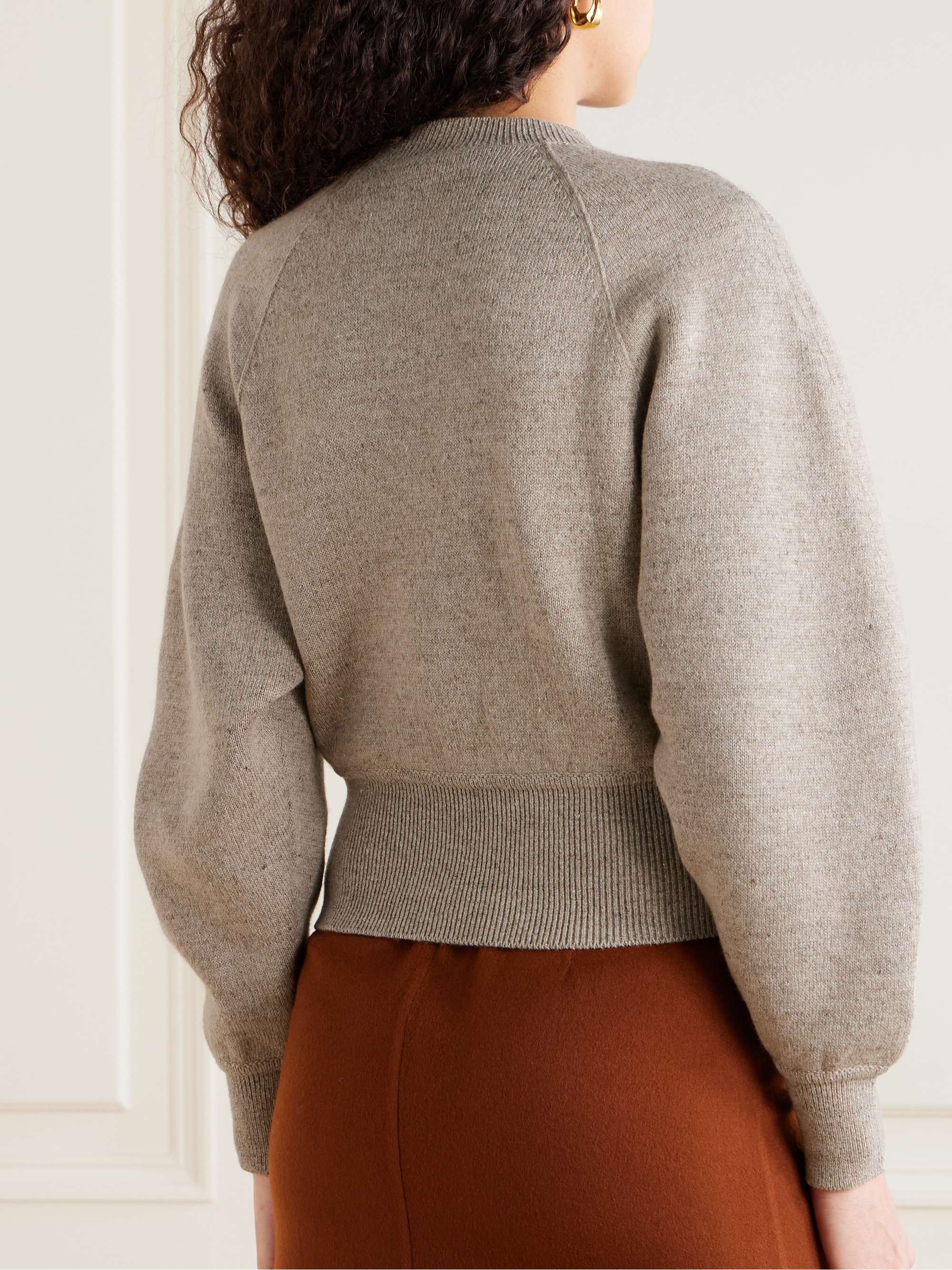 Silk and cashmere-blend sweater view