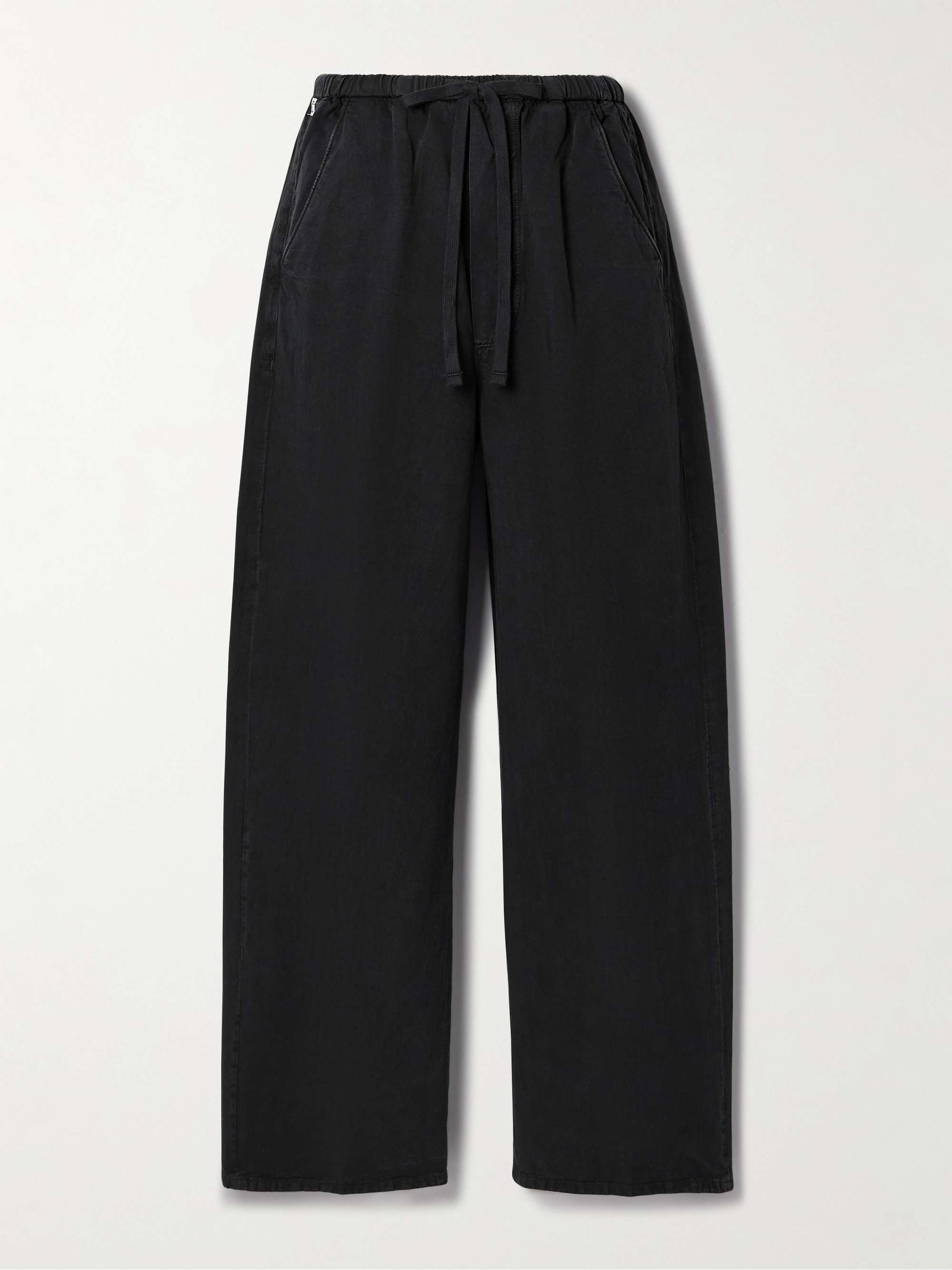 Aurora cotton and linen-blend wide-leg pants view