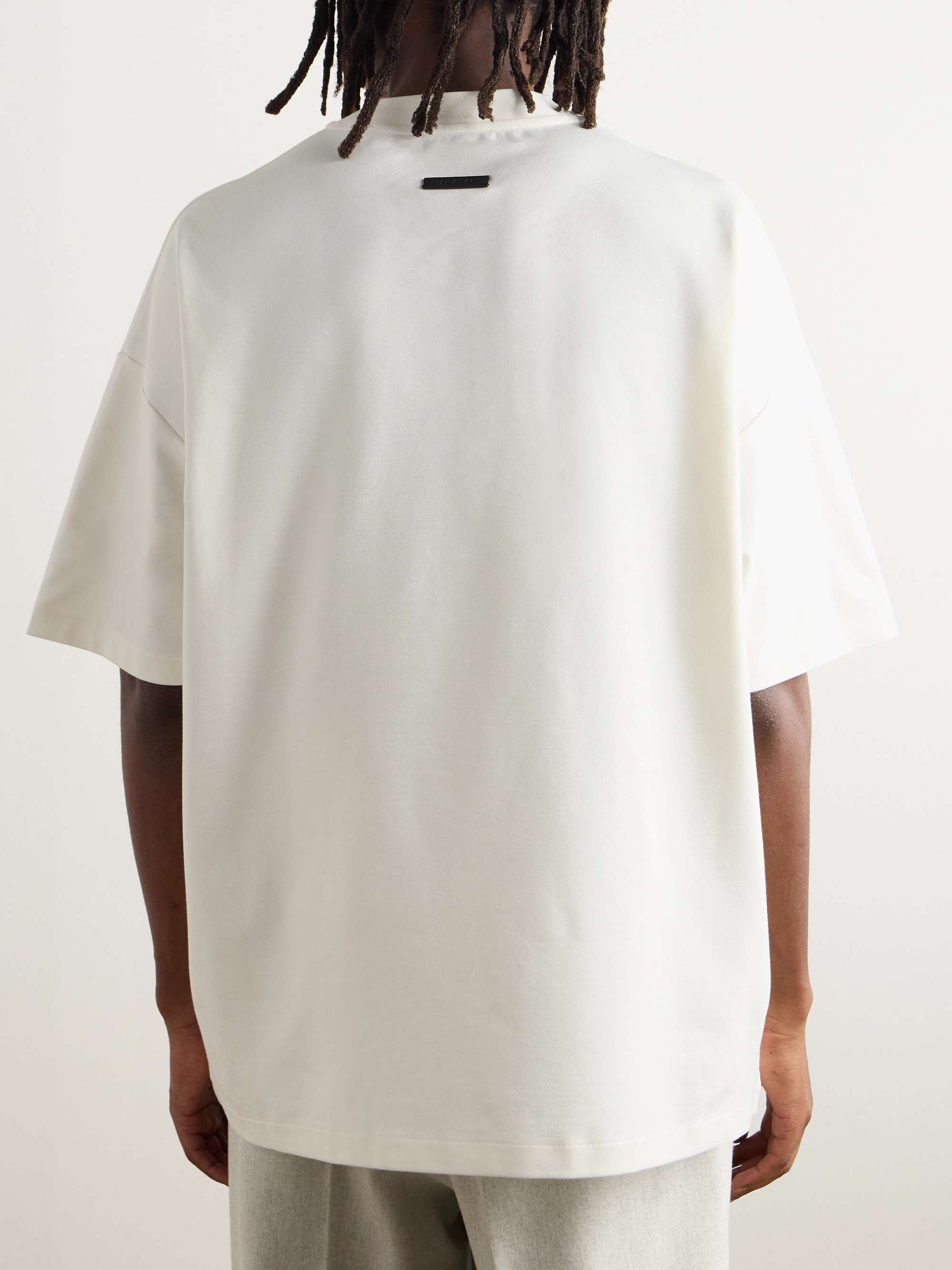Logo-Appliquéd Stretch-Jersey T-Shirt view