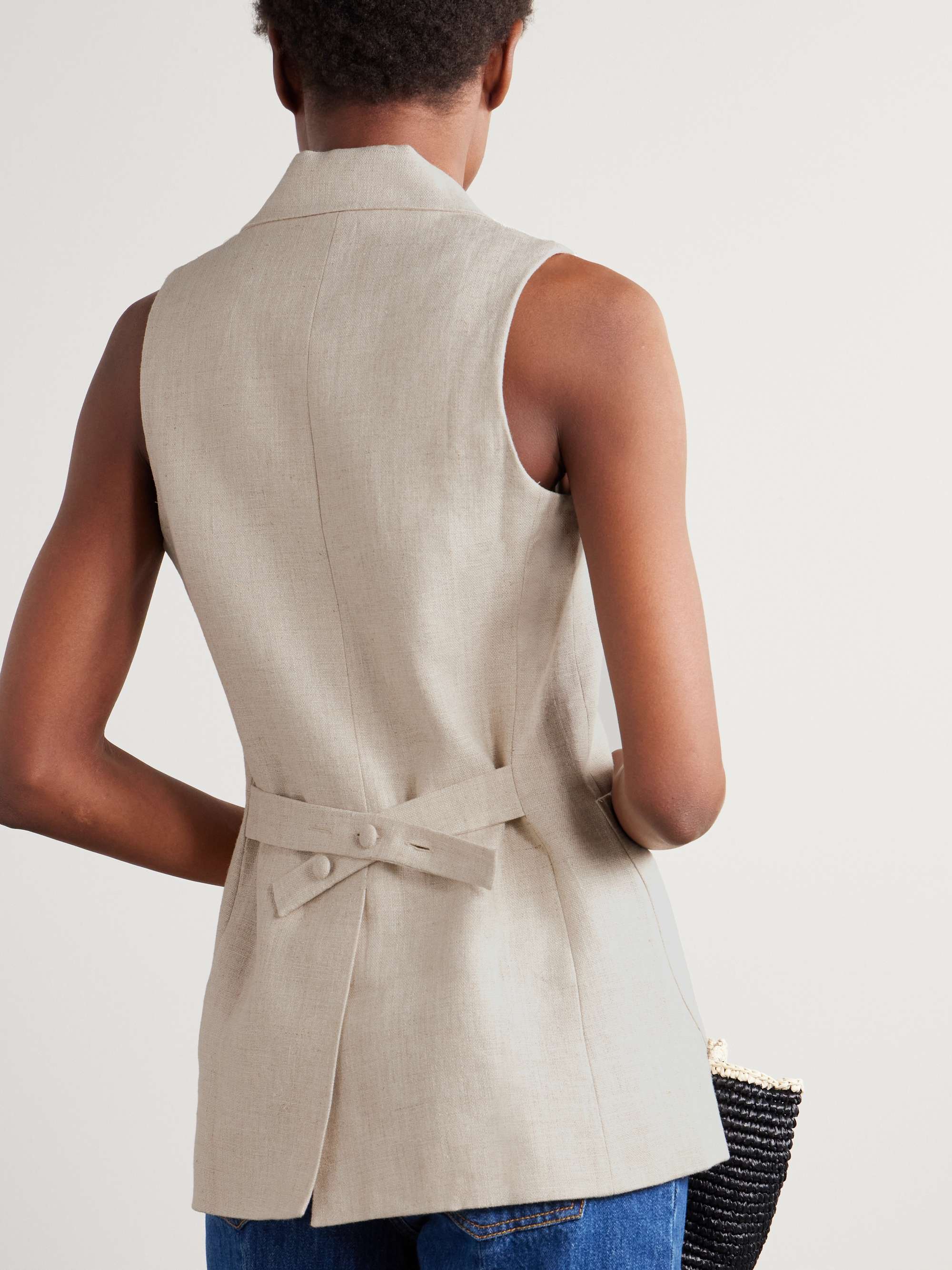 Josette linen vest view