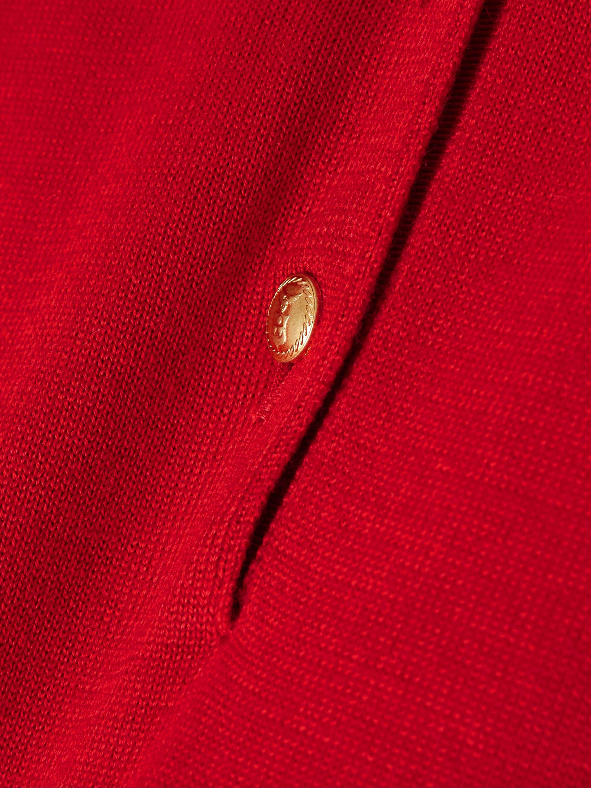 Cashmere and silk-blend polo sweater view
