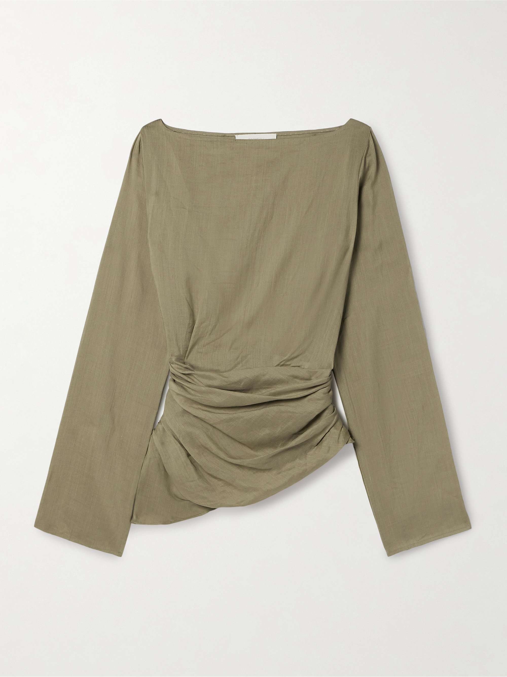 Adelia draped ramie and silk-blend top view