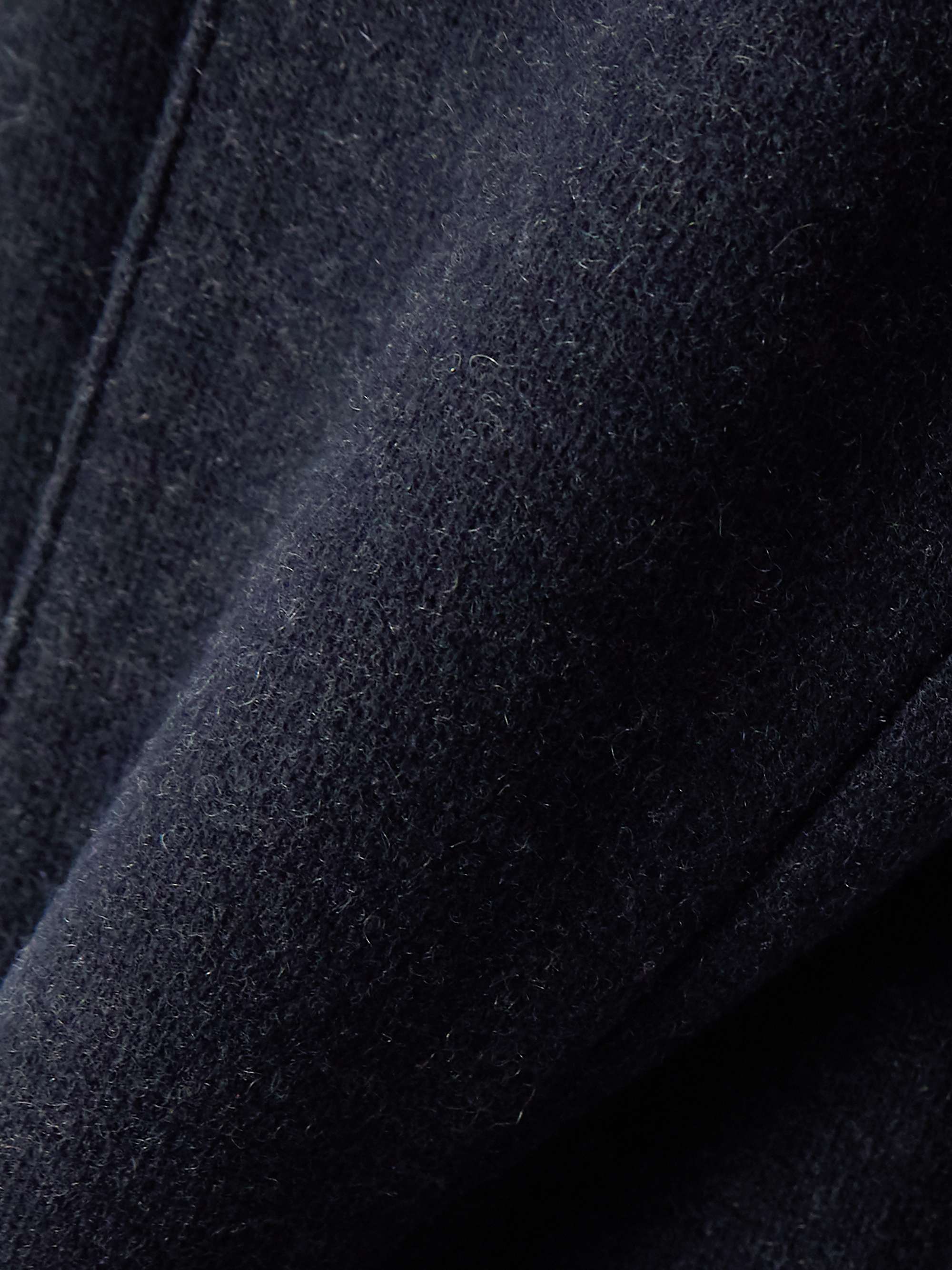 Cropped pleated cashmere-blend skinny pants view
