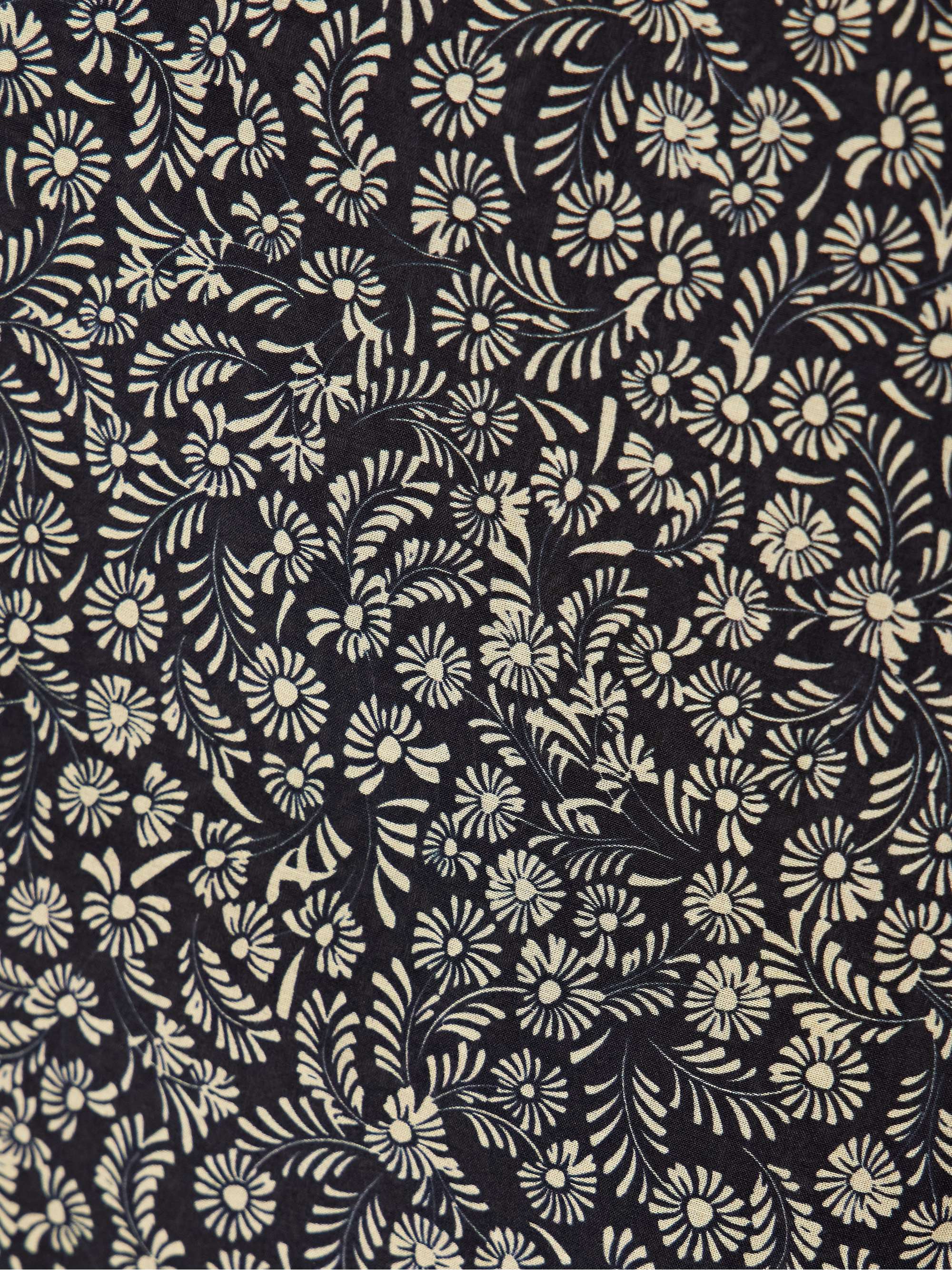 Floral-print organic cotton and silk-blend midi dress view