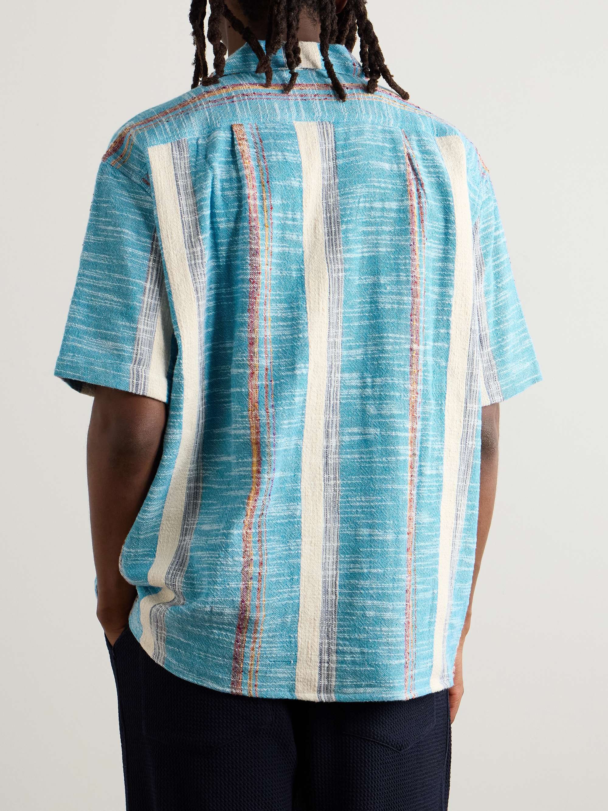 50s Milano Camp-Collar Cotton-Jacquard Shirt view