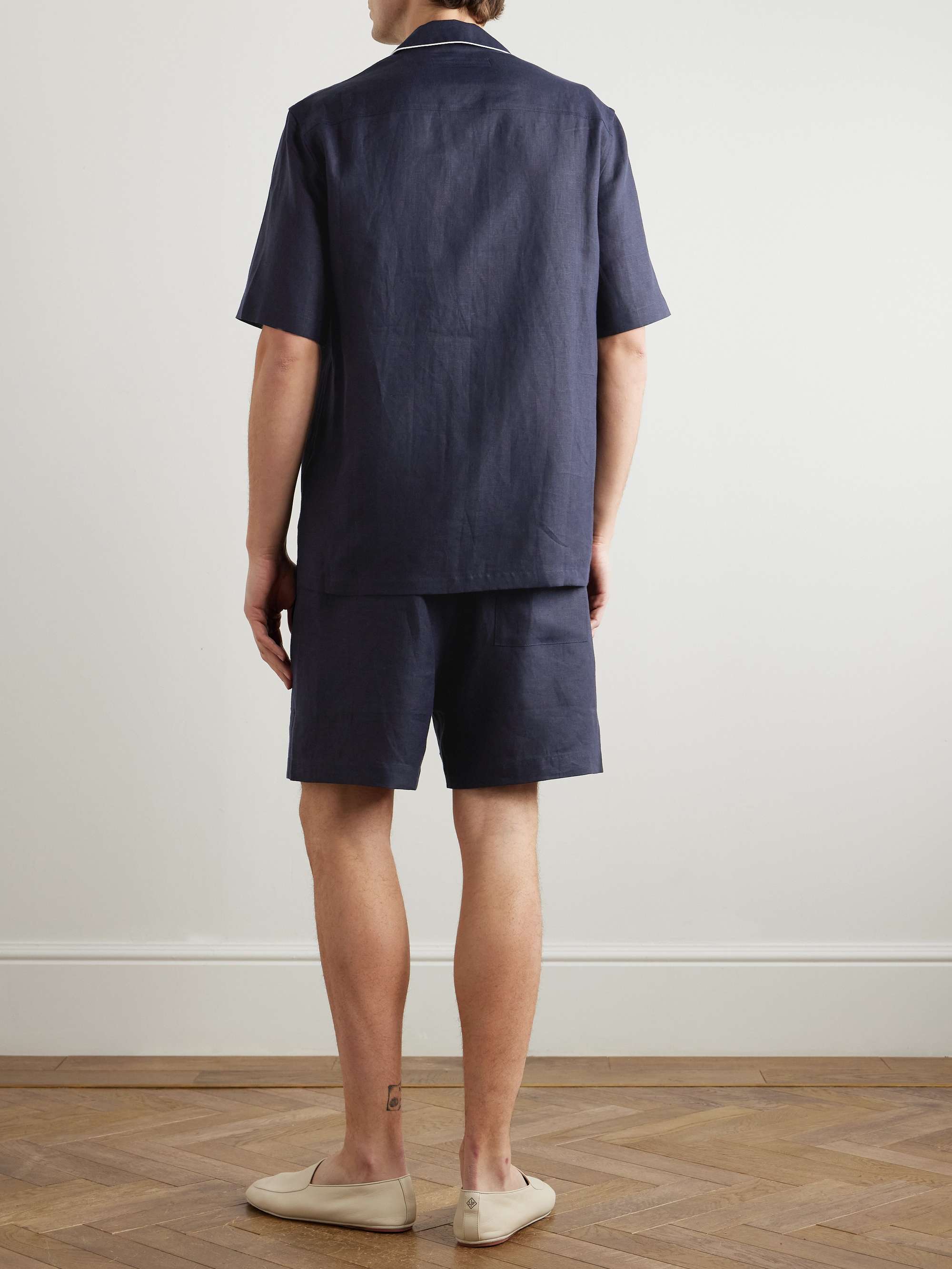 Camp-Collar Oasi Linen Pyjama Set view