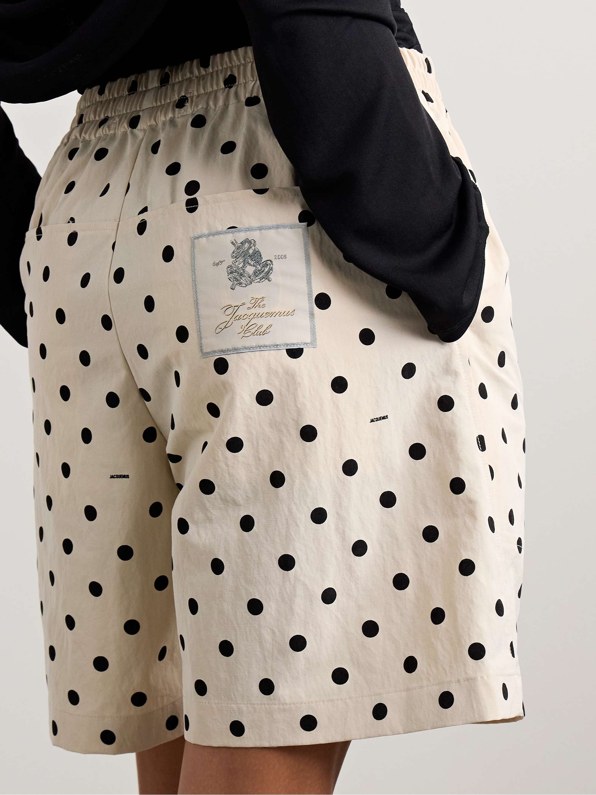 Aloe polka-dot poplin shorts view
