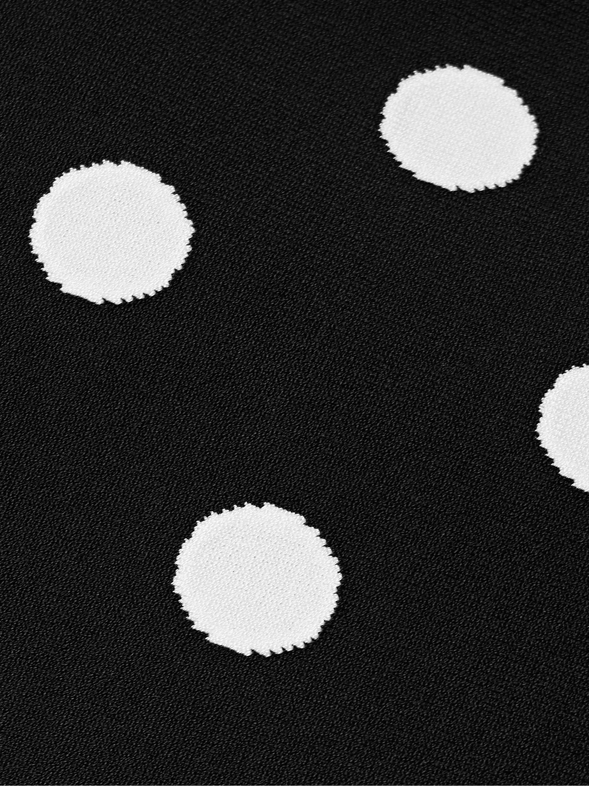 Cropped polka-dot jacquard-knit tank view