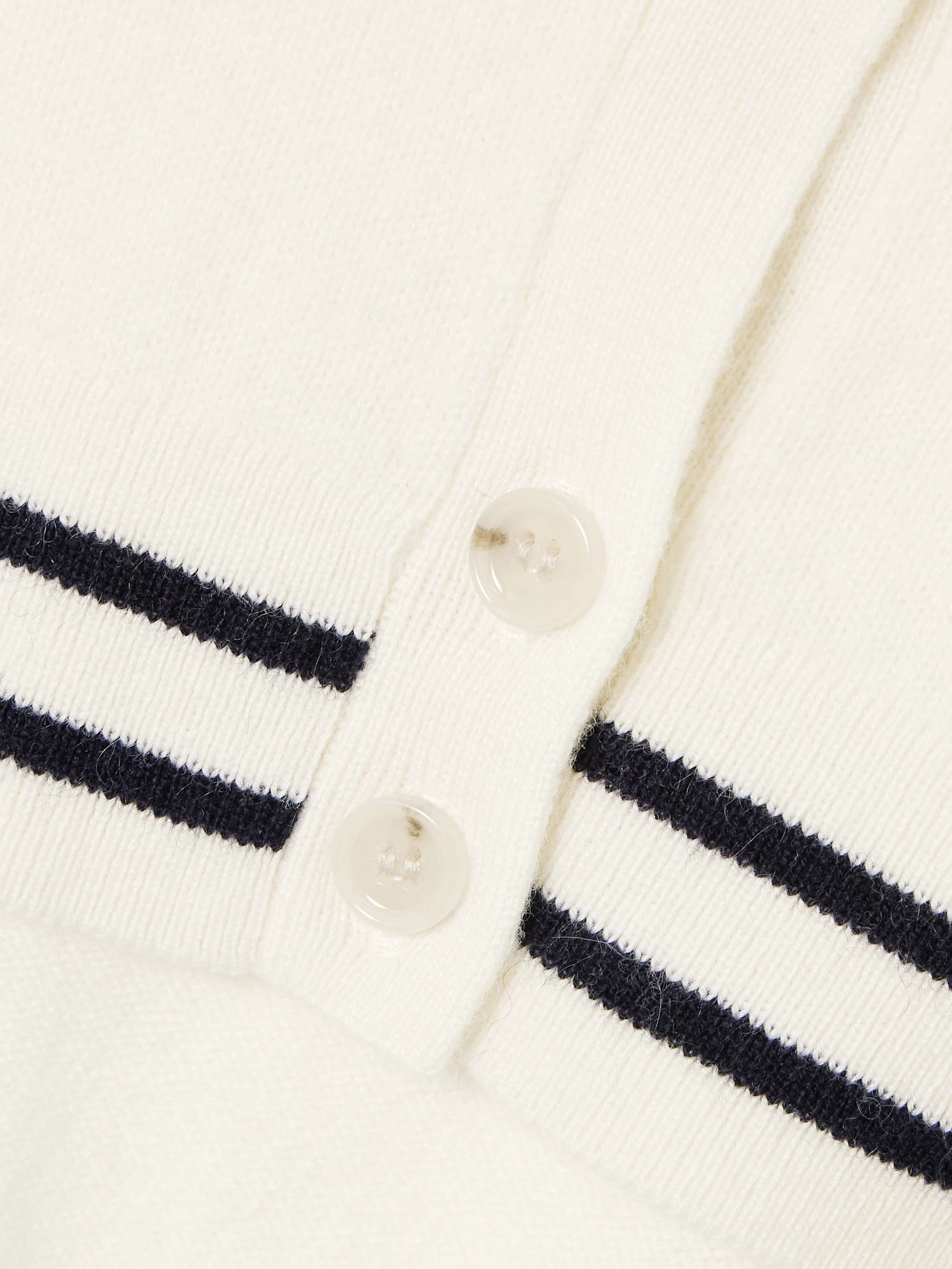 Striped cashmere cardigan view