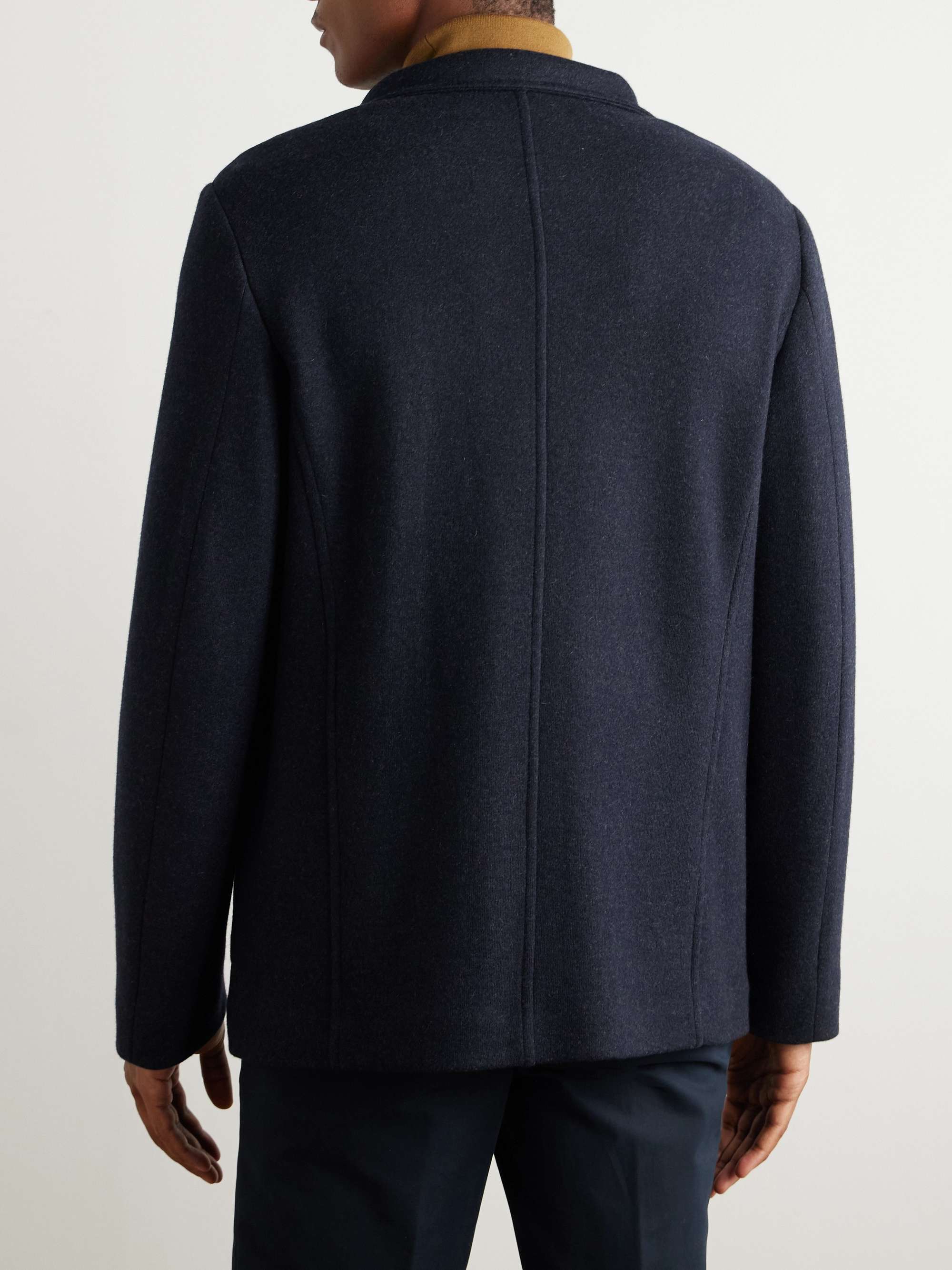 Spagna Nehru-Collar Unstructured Cashmere-Blend Jersey Suit Jacket view