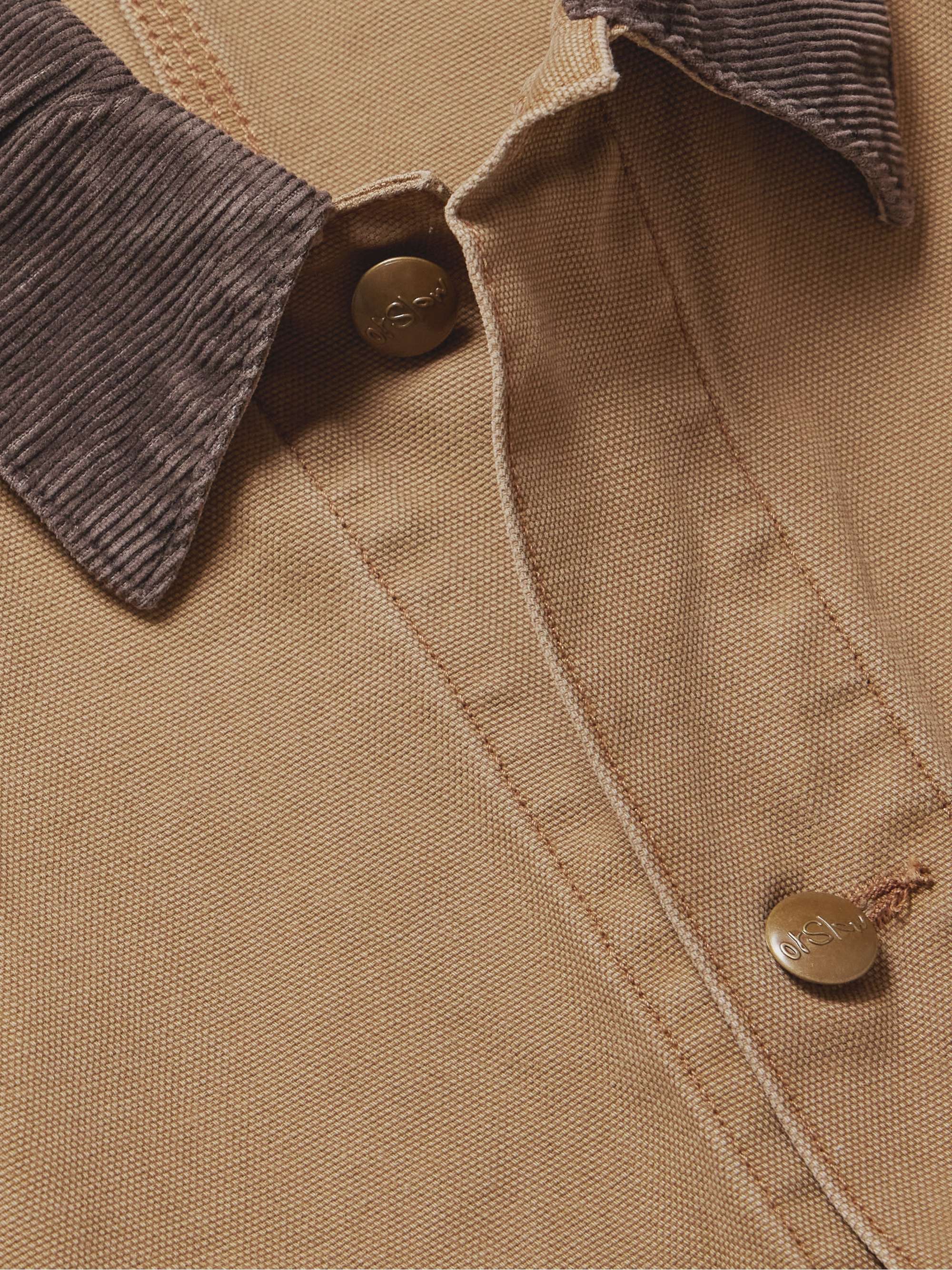 Corduroy-Trimmed Cotton-Canvas Chore Jacket view