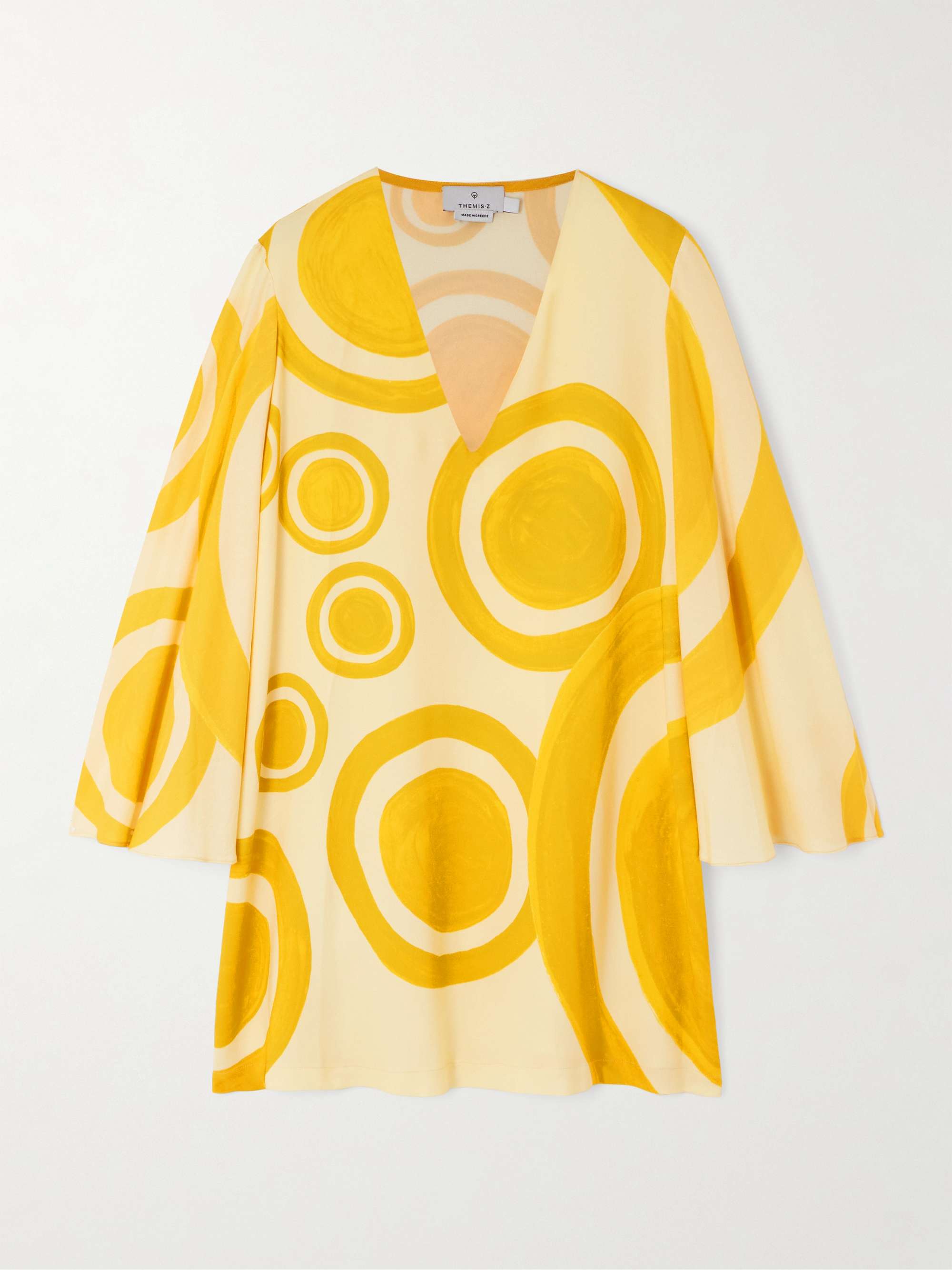 Heros printed crepe de chine mini dress view