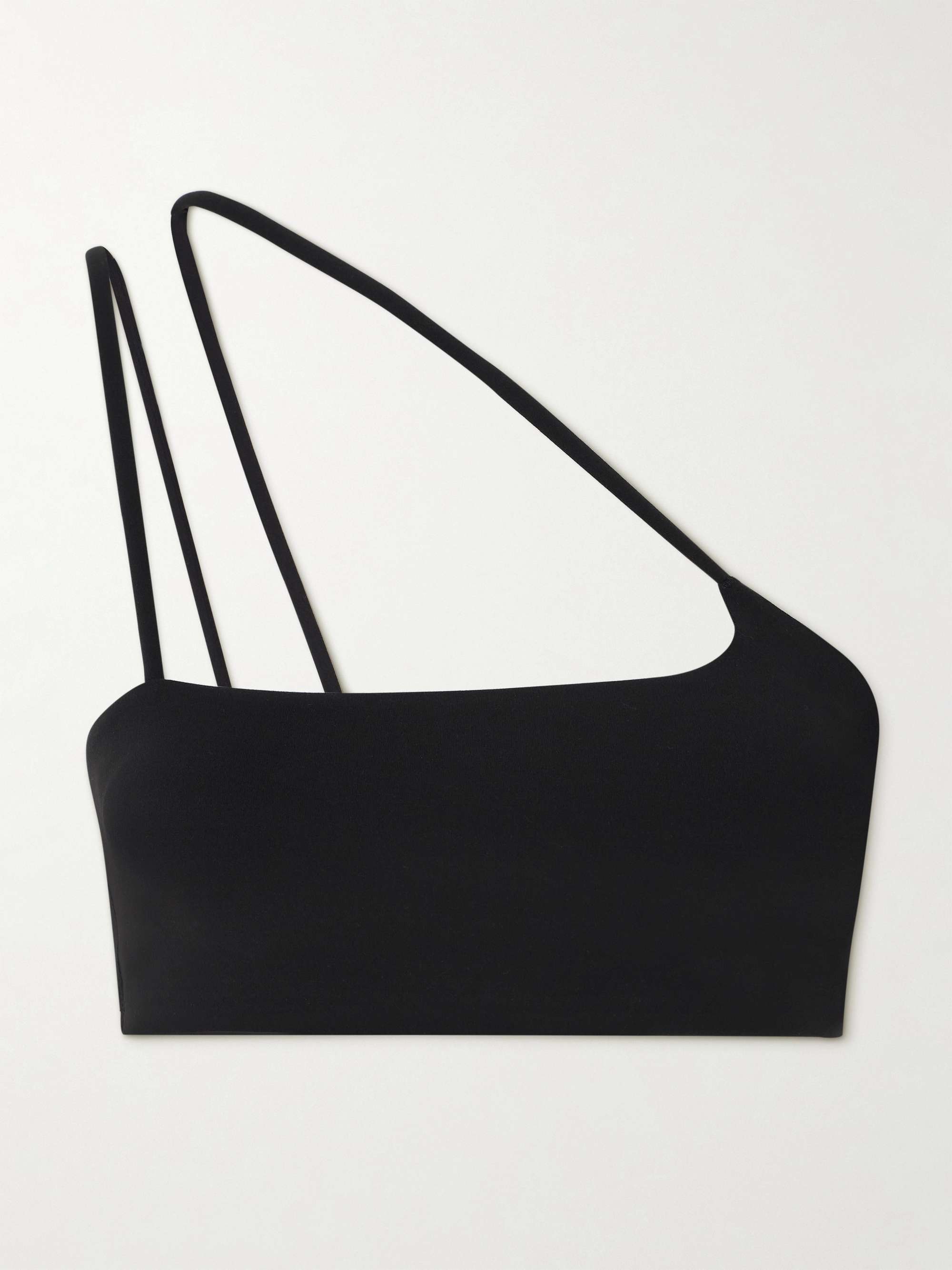 Asymmetric stretch sports bra view