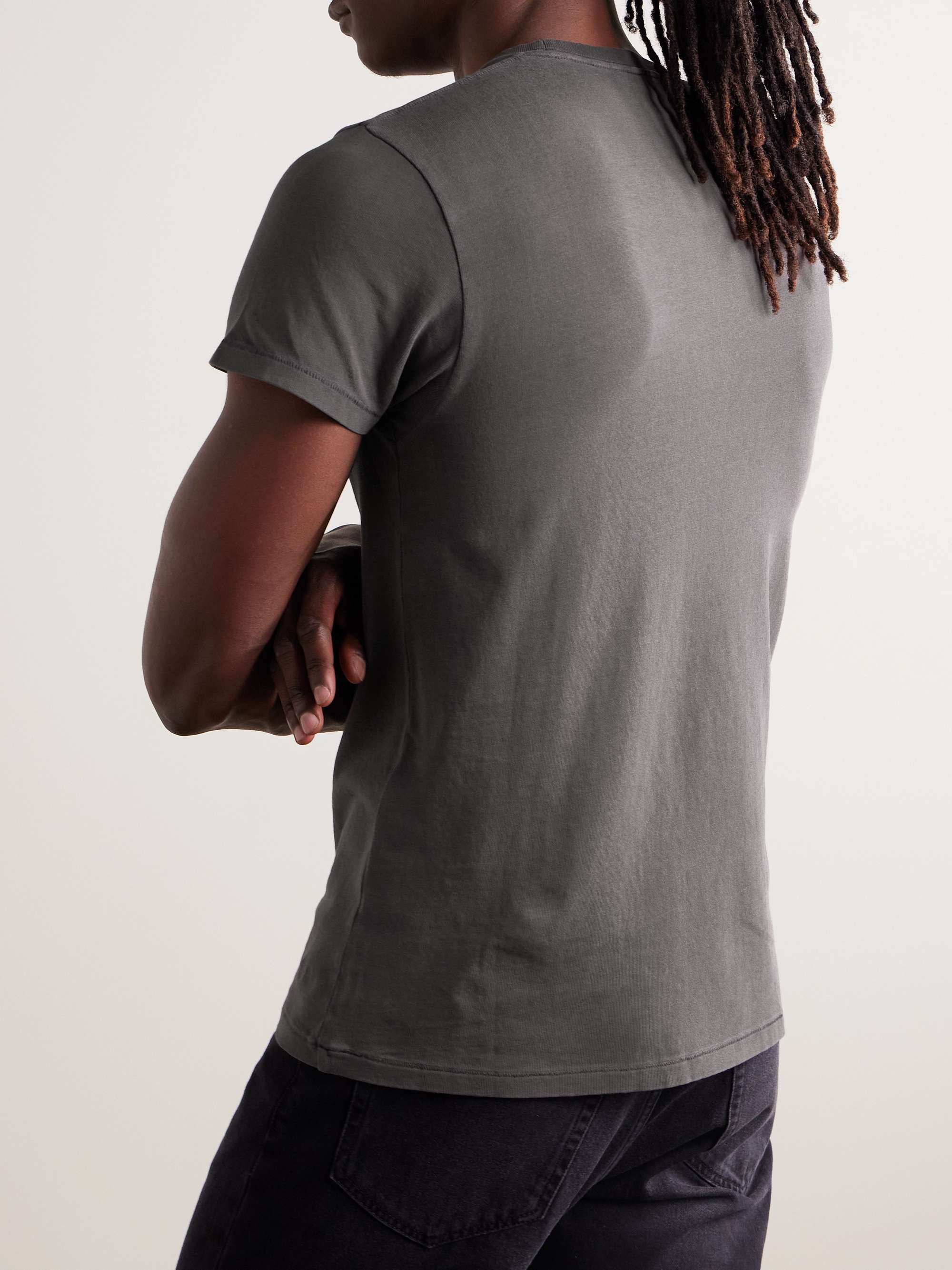Slim-Fit Cold-Dyed Cotton-Jersey T-Shirt view