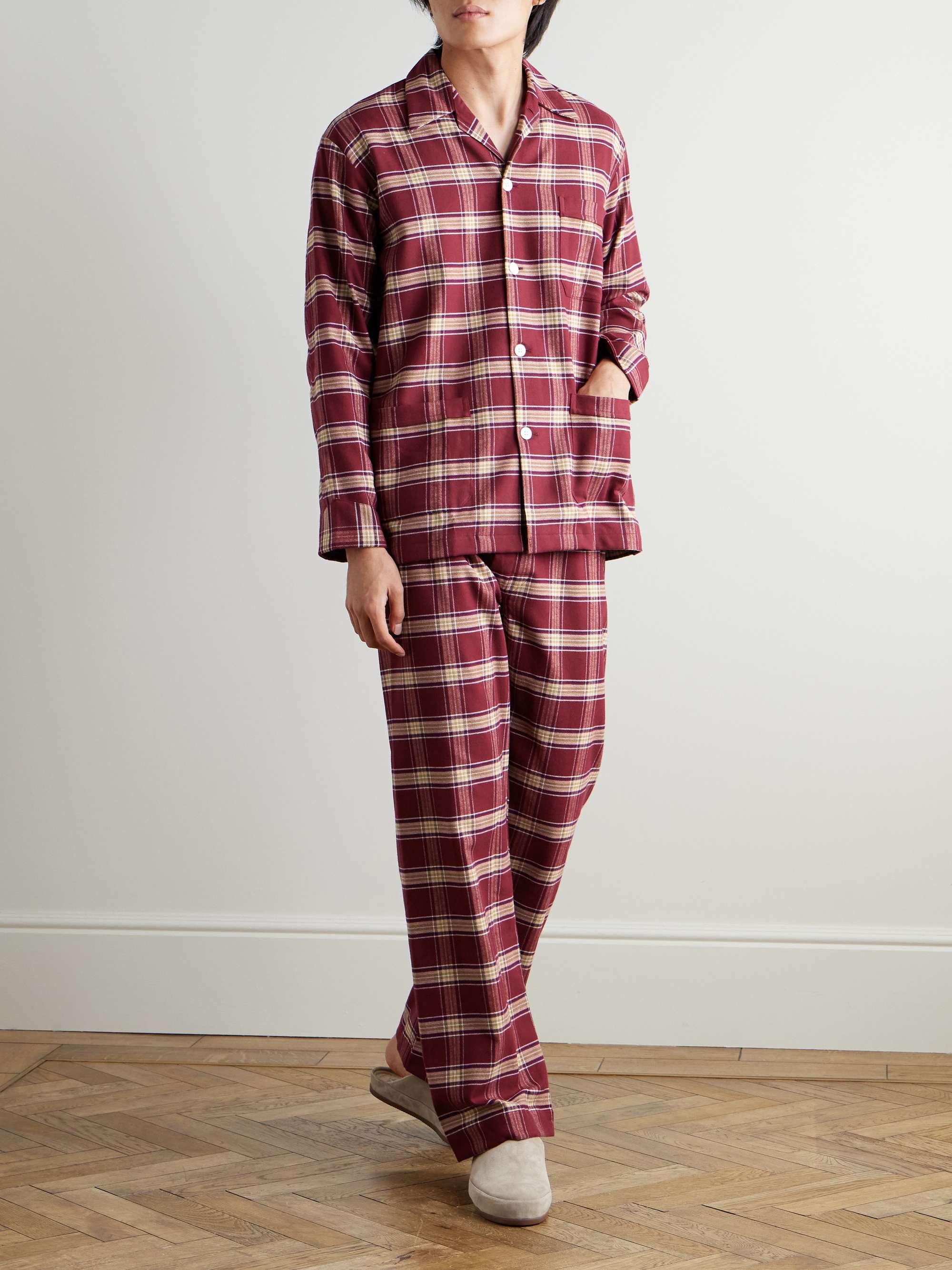 Kelburn 48 Checked Cotton-Flannel Pyjama Set view