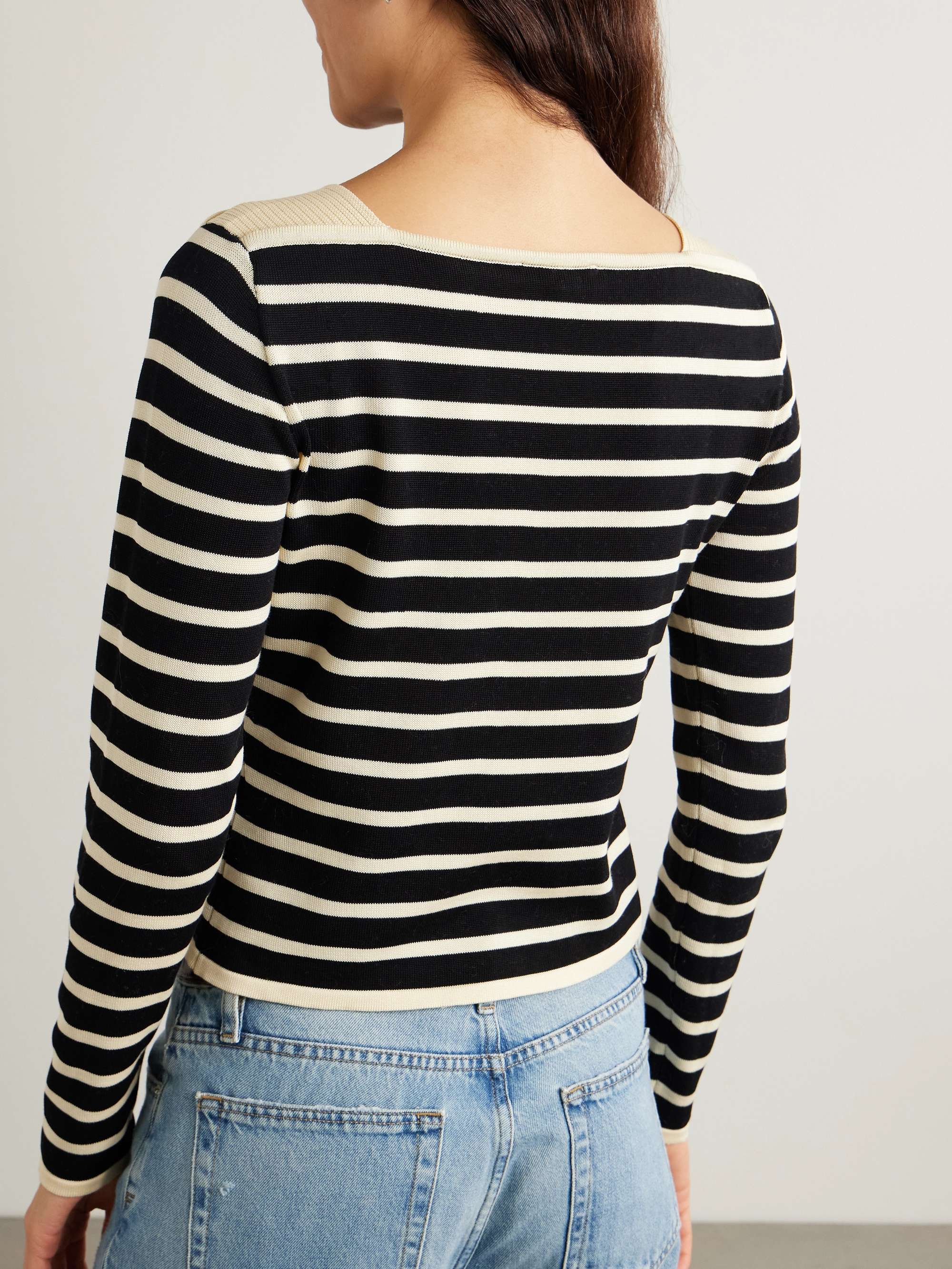 Striped cotton sweater view