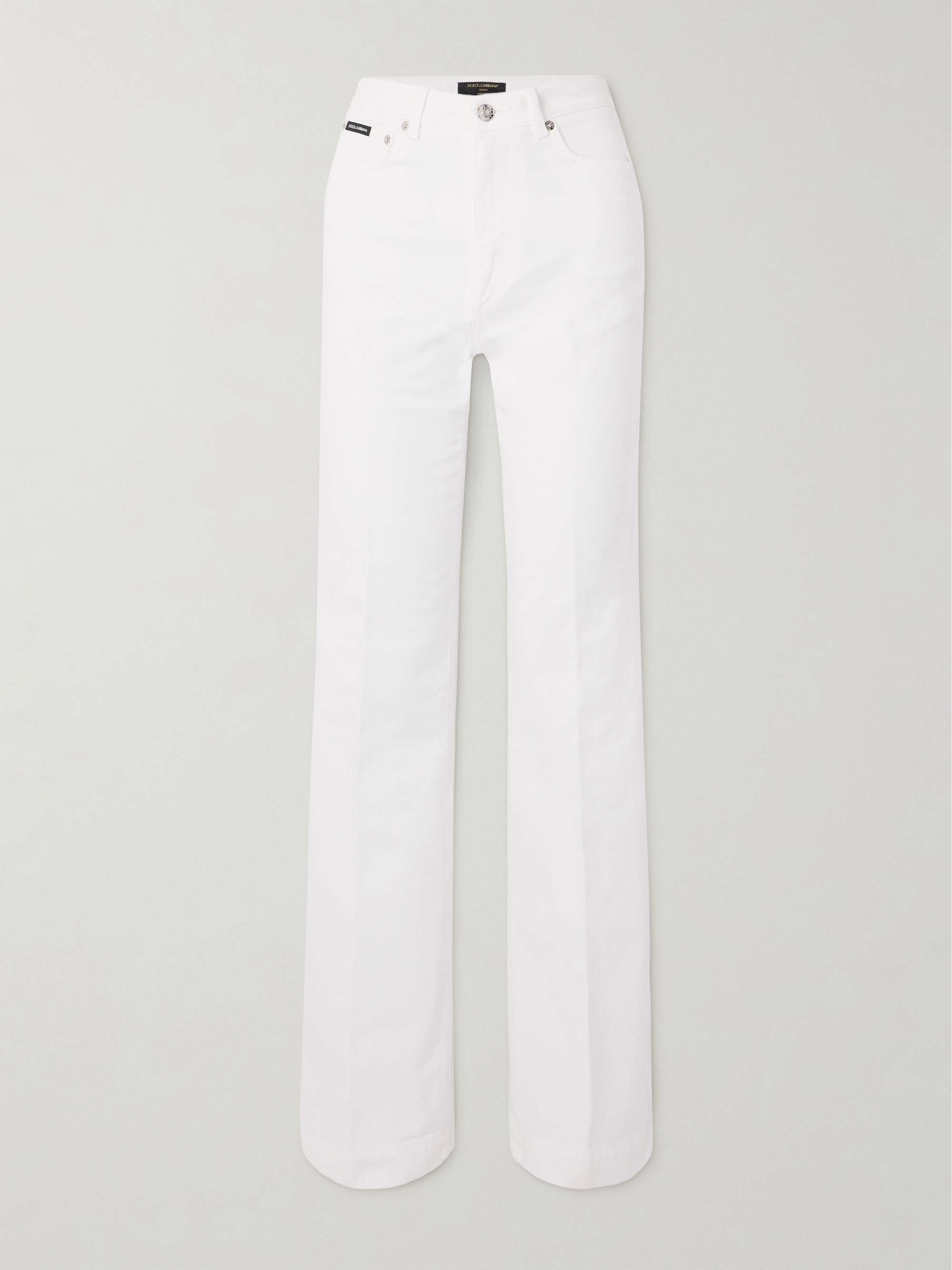 Cotton-twill flared pants view