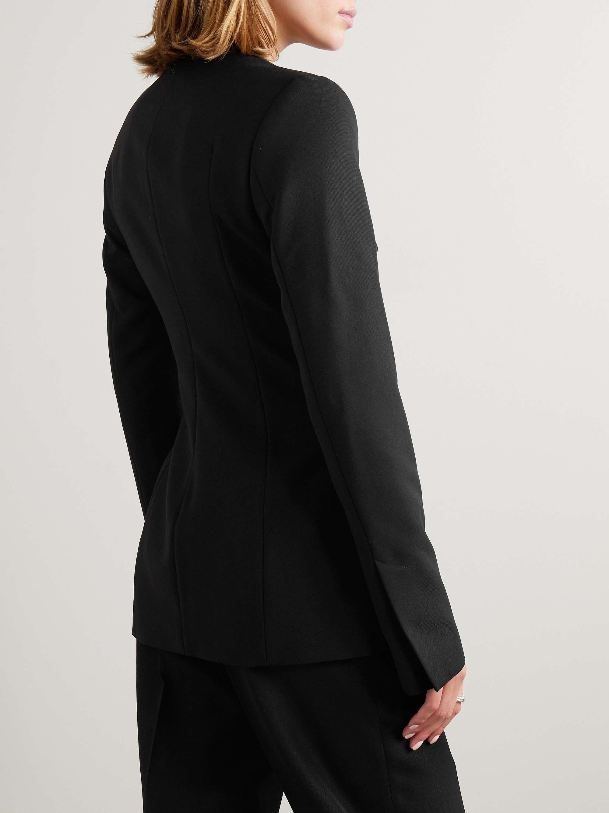 Wool-blend grain de poudre jacket view