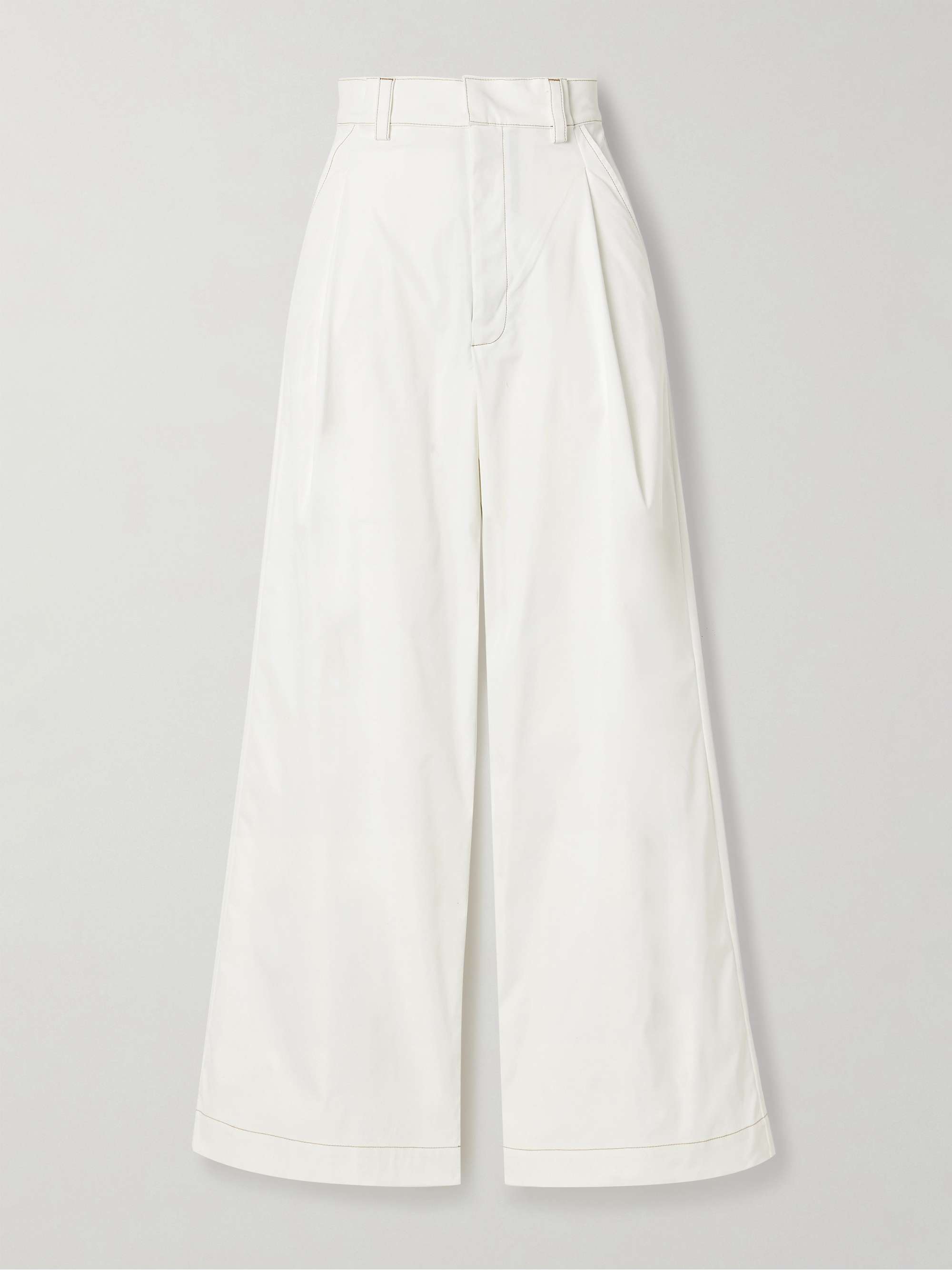 Olympe pleated woven wide-leg pants view