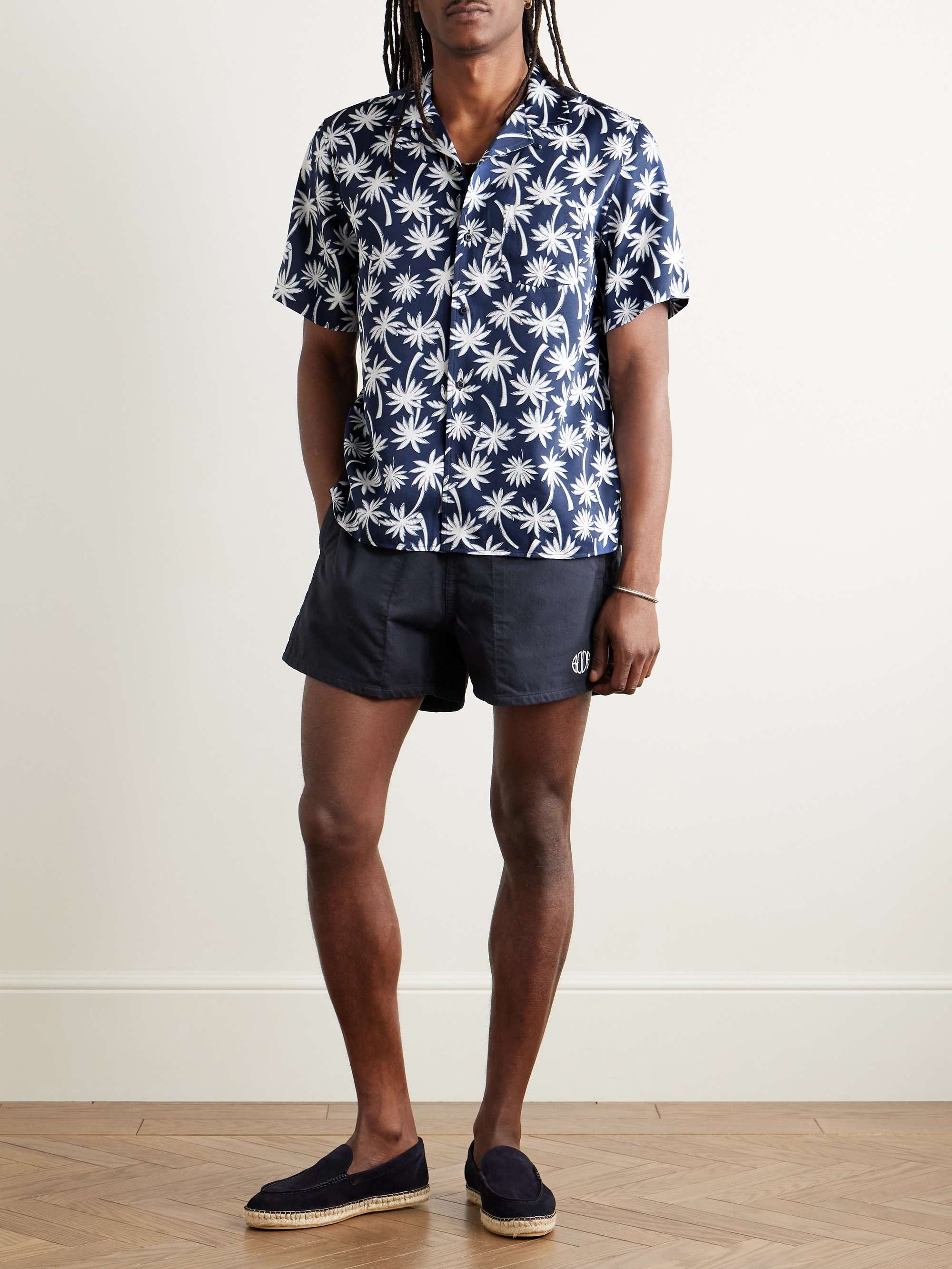 Vacation Convertible-Collar Printed TENCEL™ Lyocell Shirt view