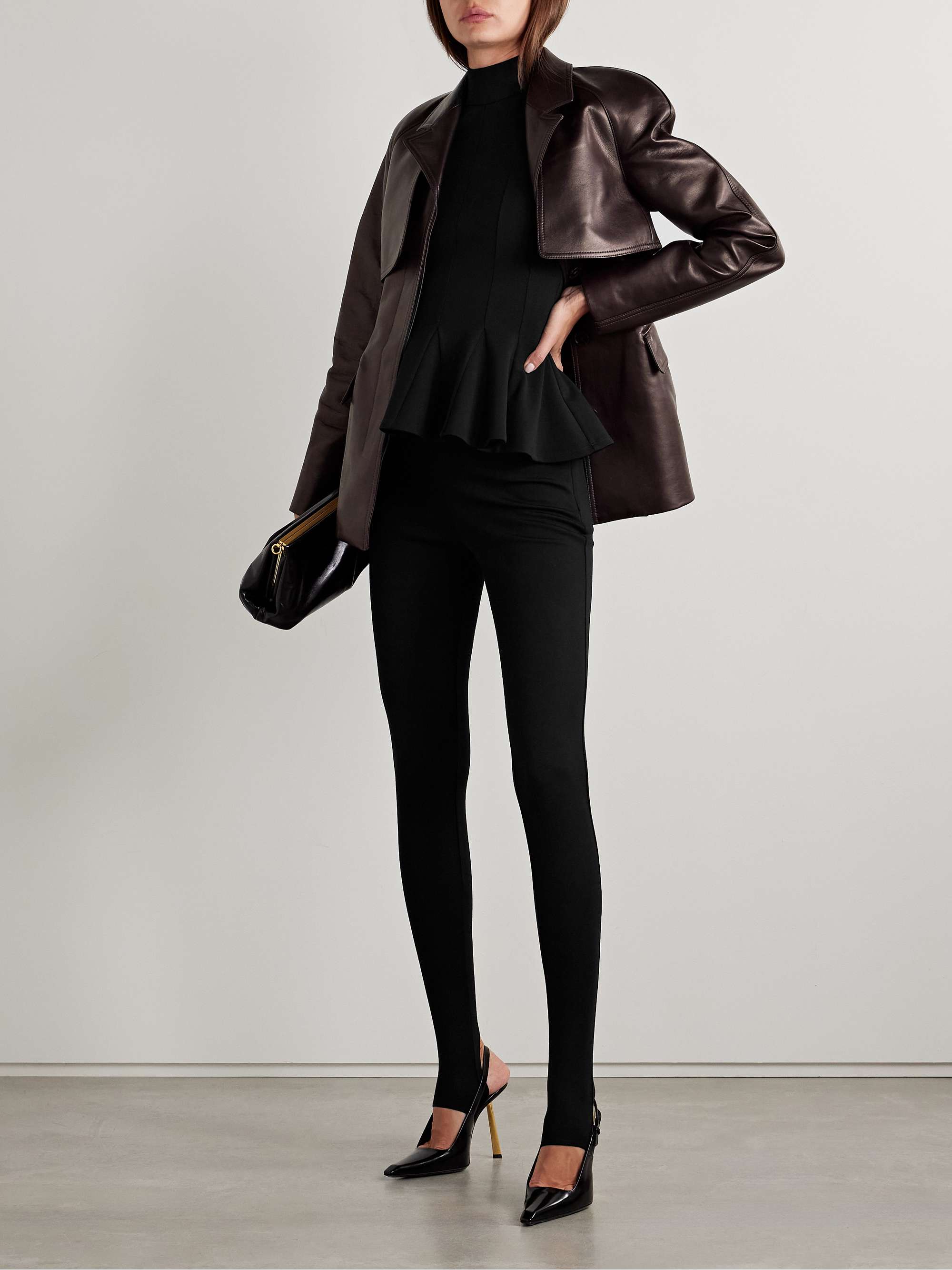 Jolie wool-blend stirrup leggings view