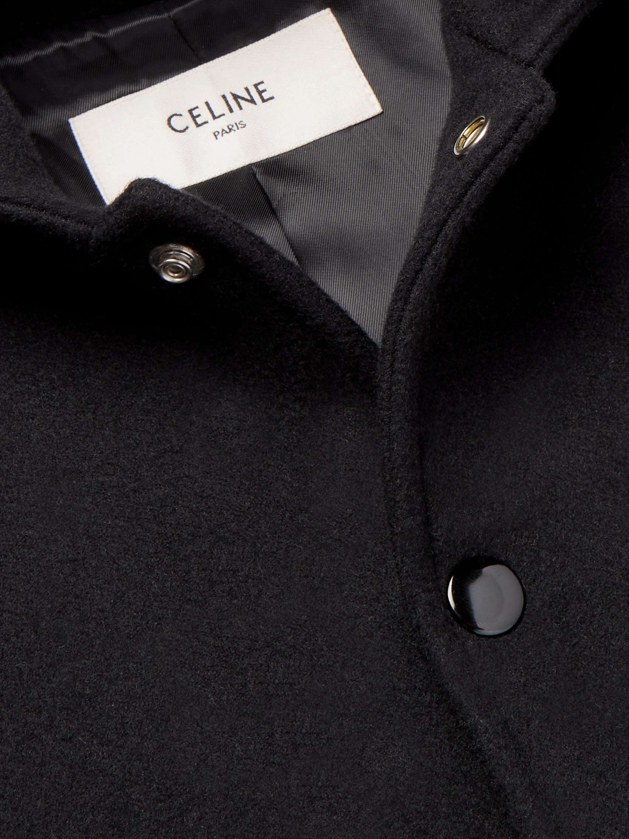 Appliquéd Wool and Cashmere-Blend Hooded Varsity Jacket view