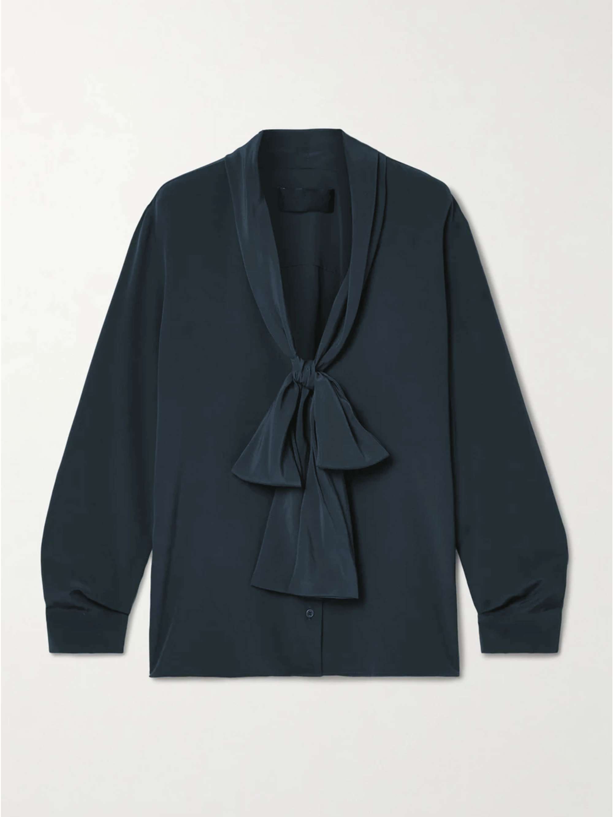 Angelique tie-neck silk crepe de chine blouse view