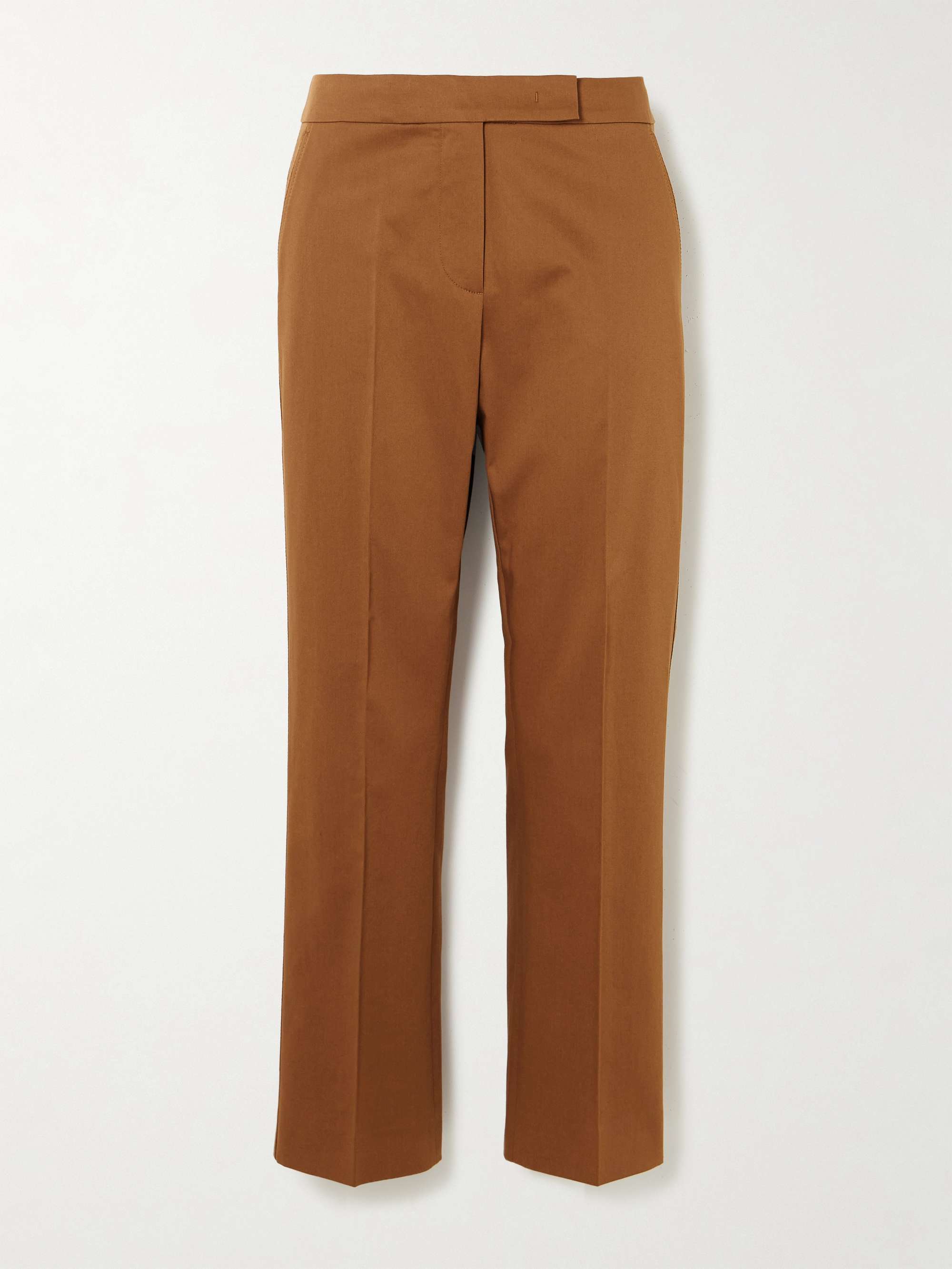 Okra cotton-blend straight-leg pants view
