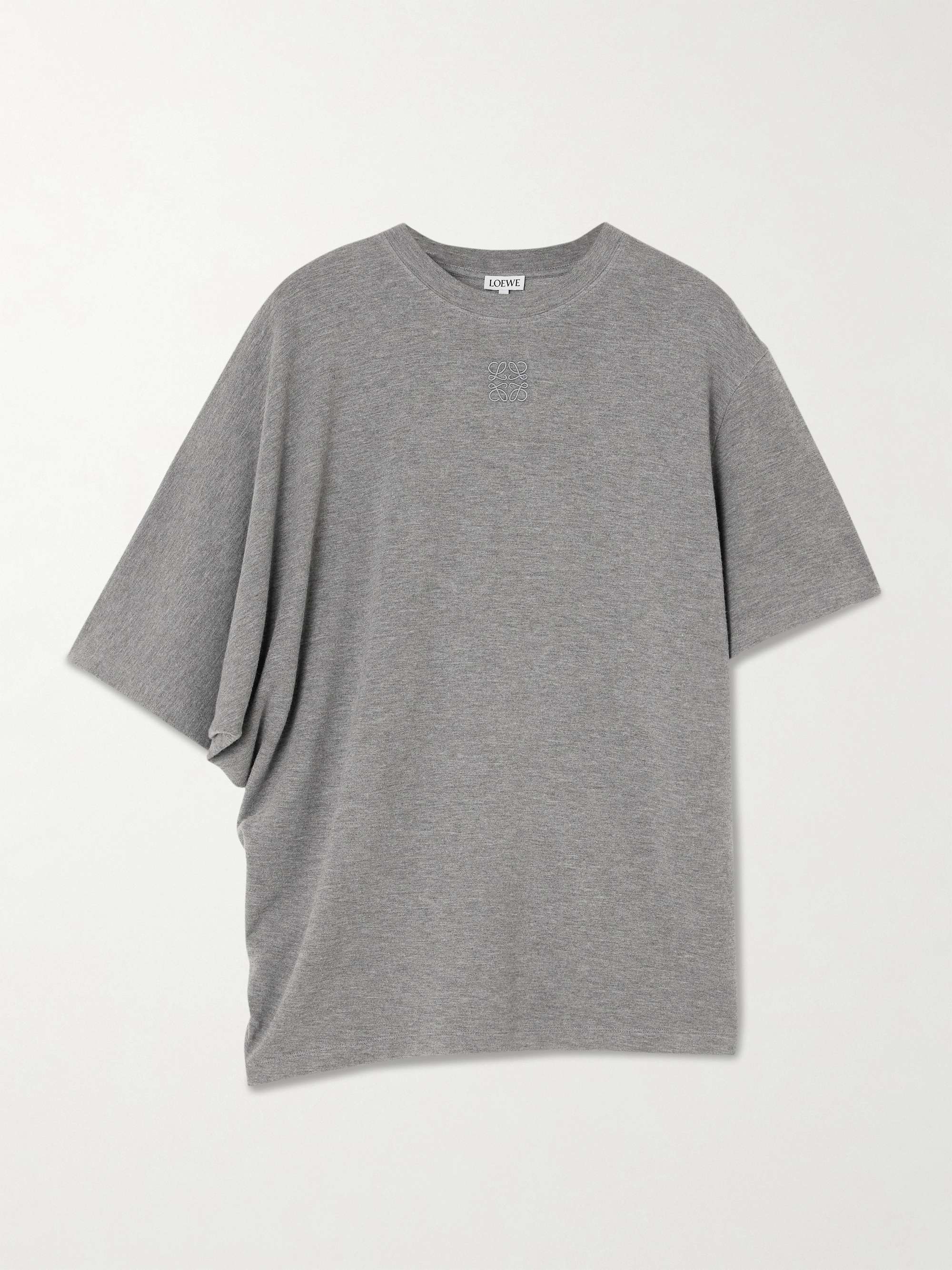 Draped embroidered stretch-jersey T-shirt view