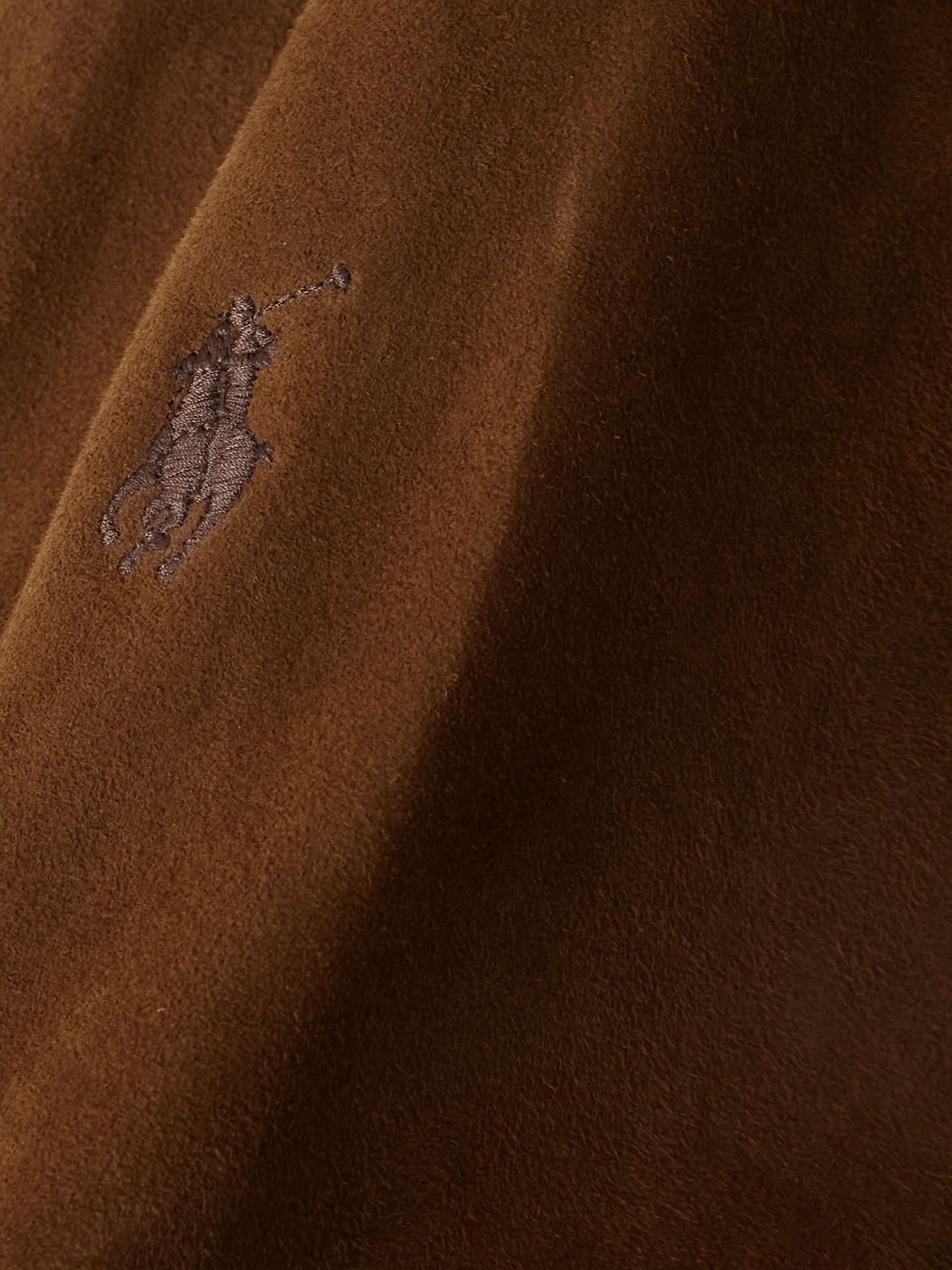 Embroidered suede jacket view