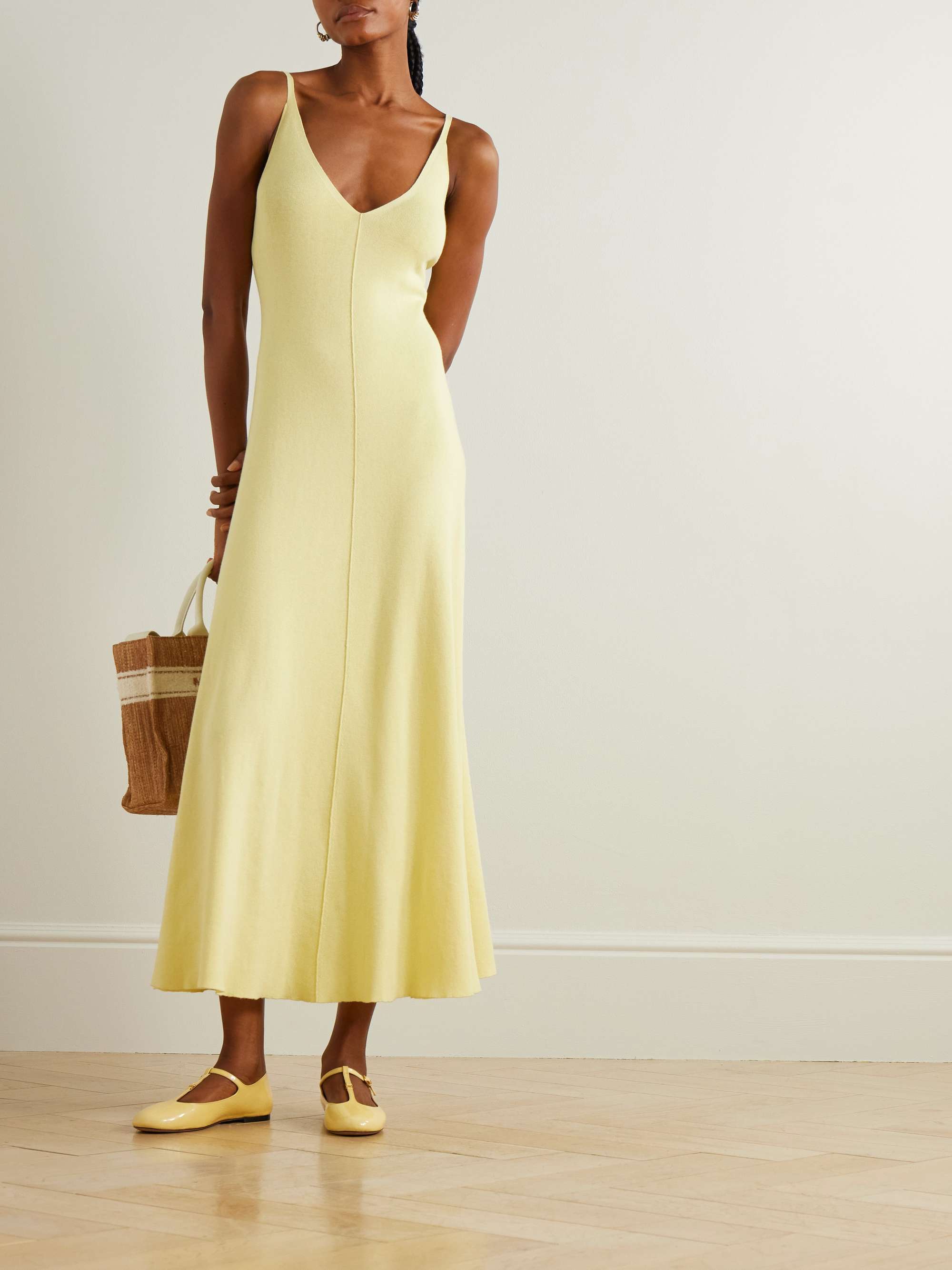 Clarbeston cotton, silk and cashmere-blend maxi dress view